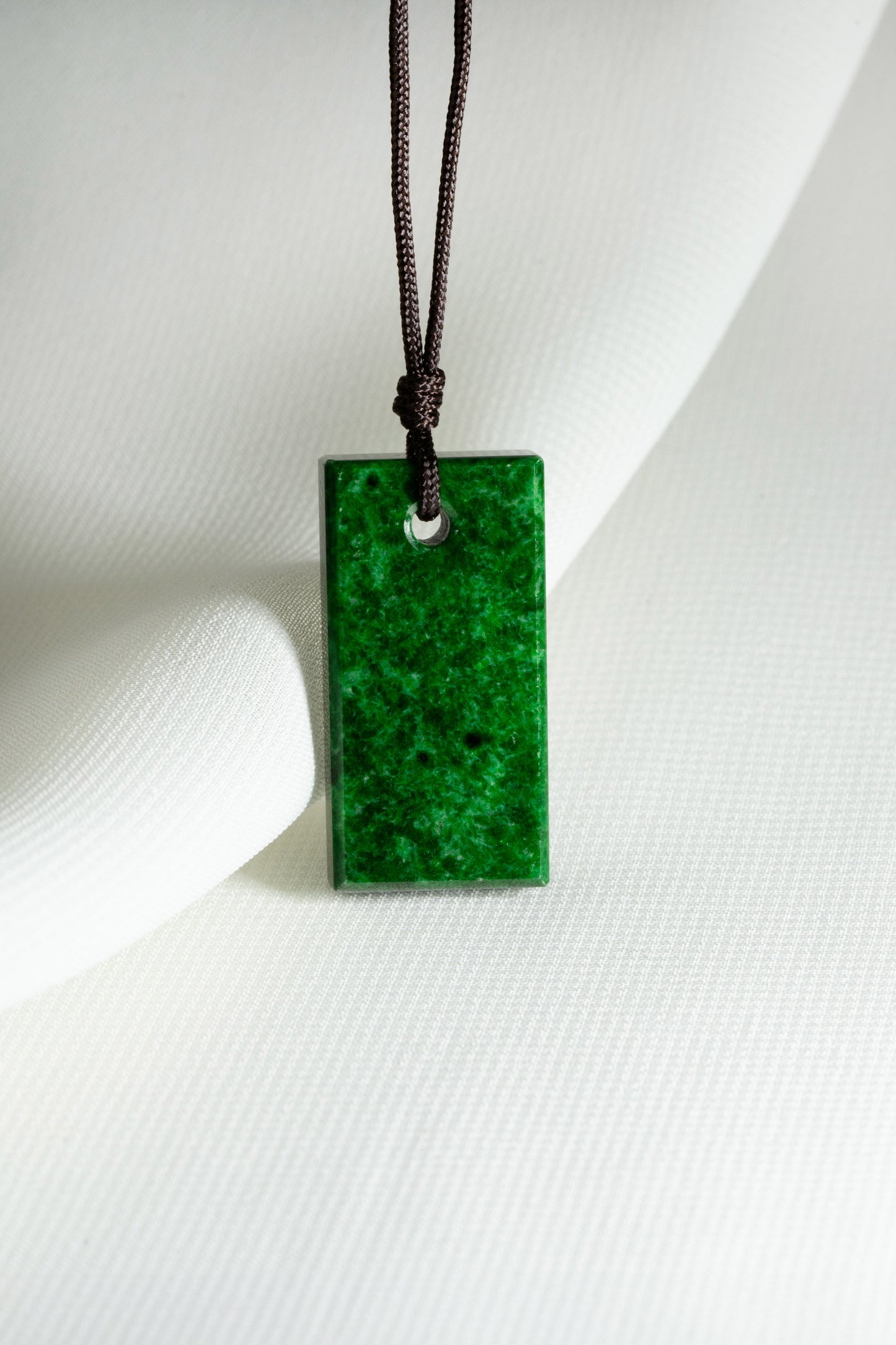 Intense Green Jadeite Tag with Light Green patches
