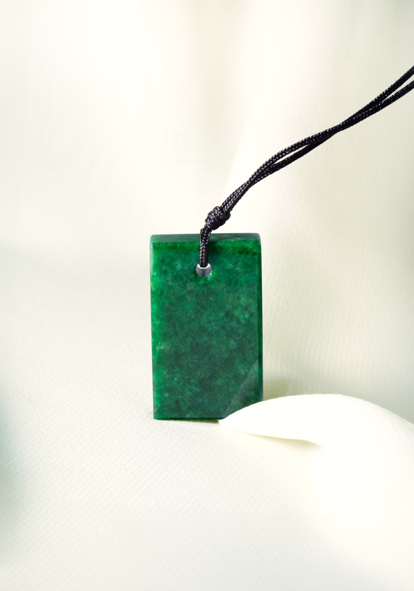 Intense Green Jadeite Tag with Bright Green patches