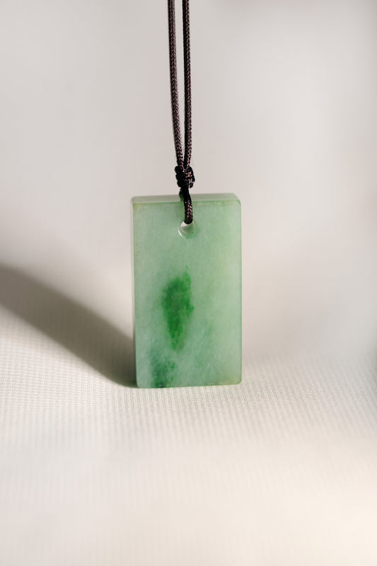 Light Green Jadeite Tag with Intense Green patches