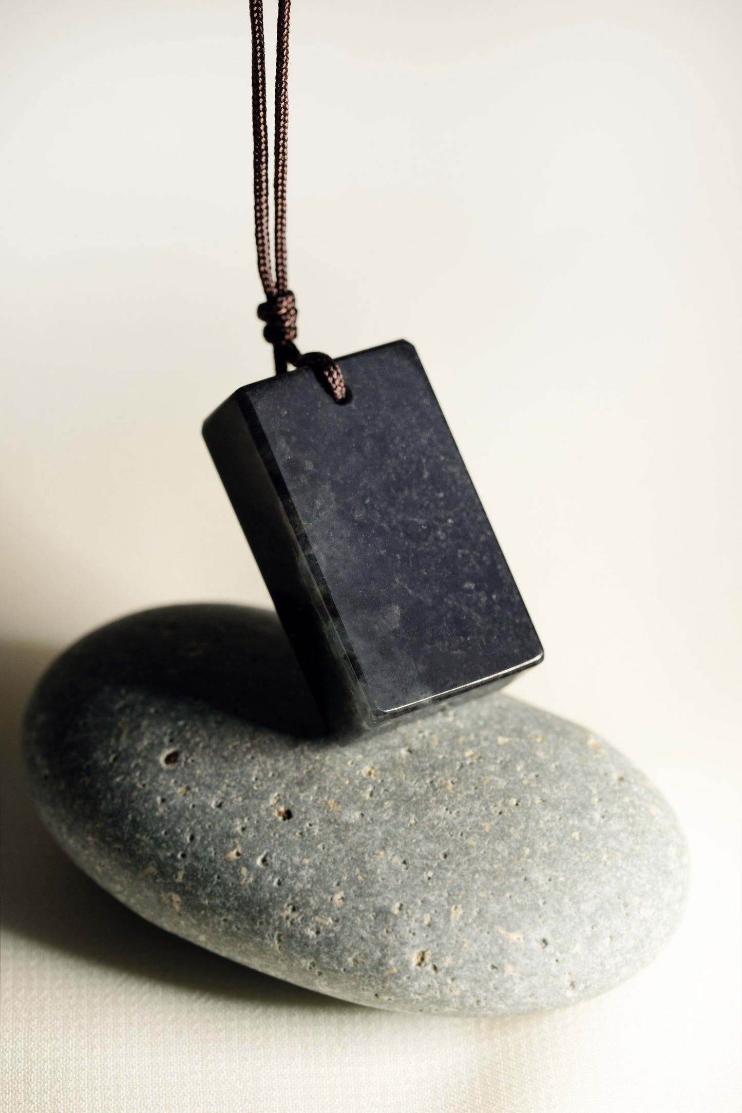 Black Jadeite Tag with Grey patches