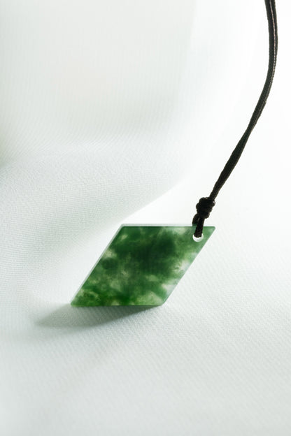 Intense Green Jadeite Kite with White patches