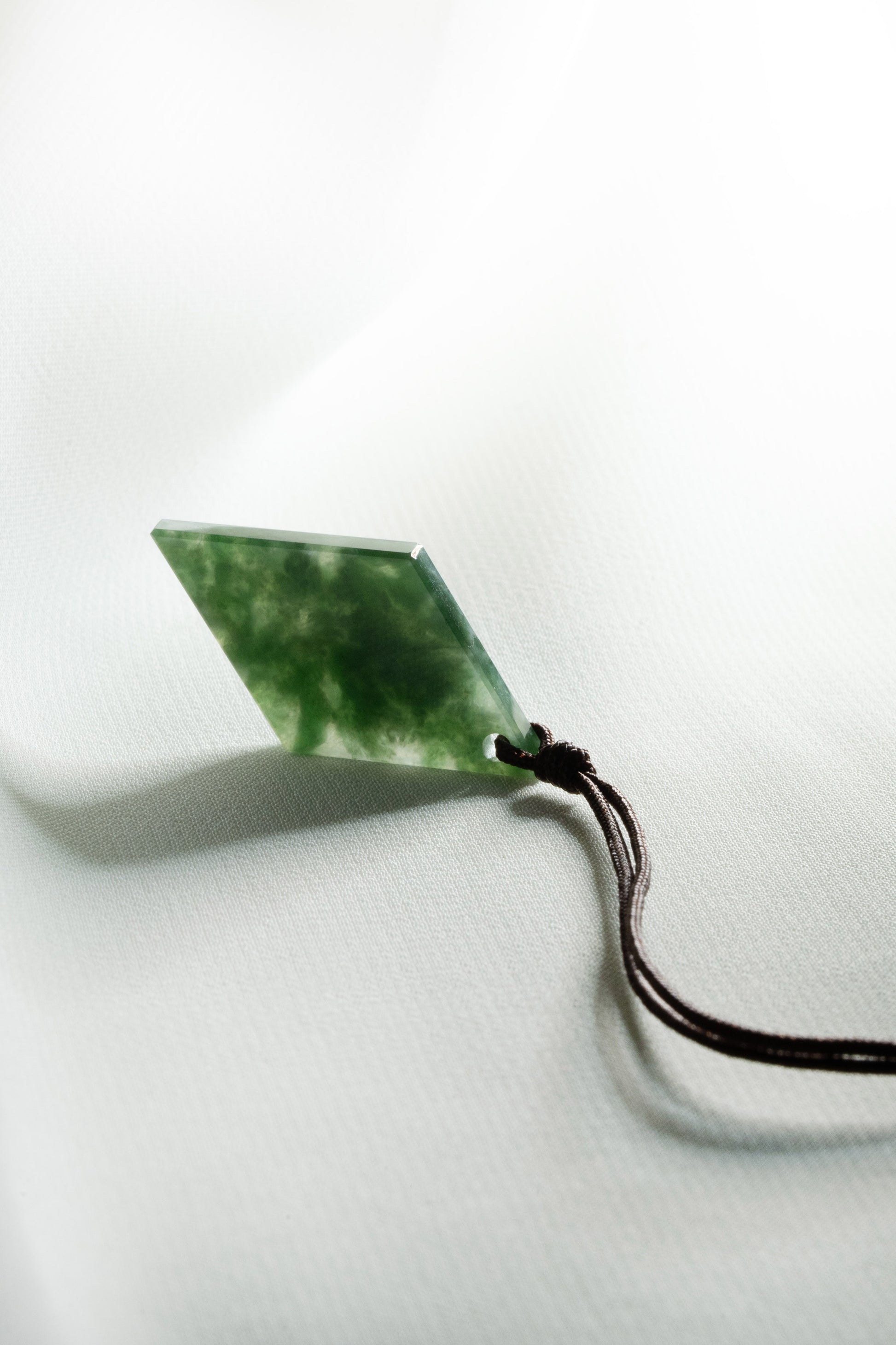 Intense Green Jadeite Kite with White patches