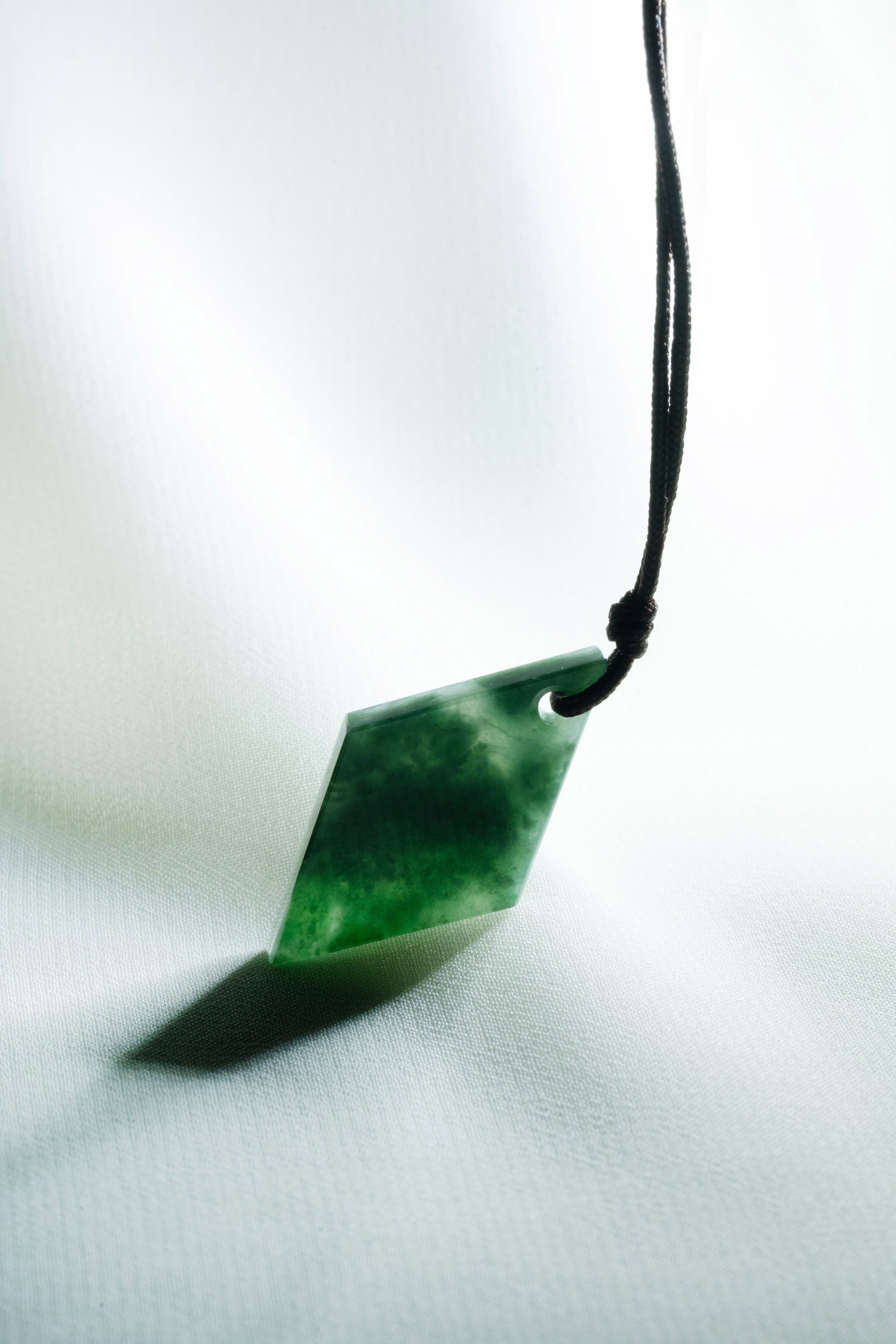 Intense Green Jadeite Kite with White patches 