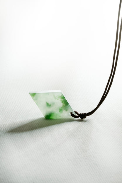 Pale Green Jadeite Kite with Intense Green patches