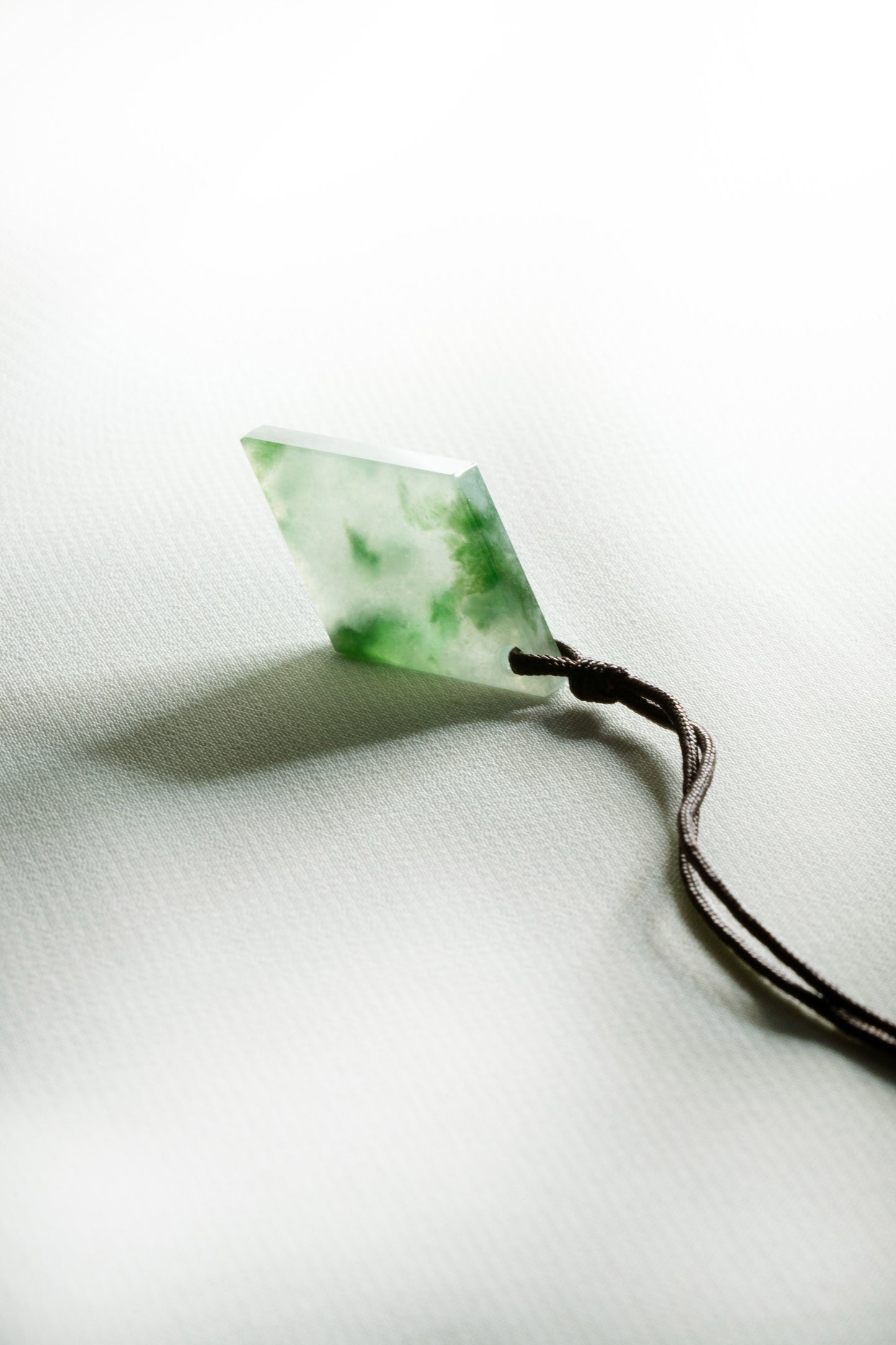 Pale Green Jadeite Kite with Intense Green patches