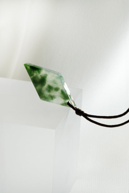 Pale Green Jadeite Kite with Intense Green patches