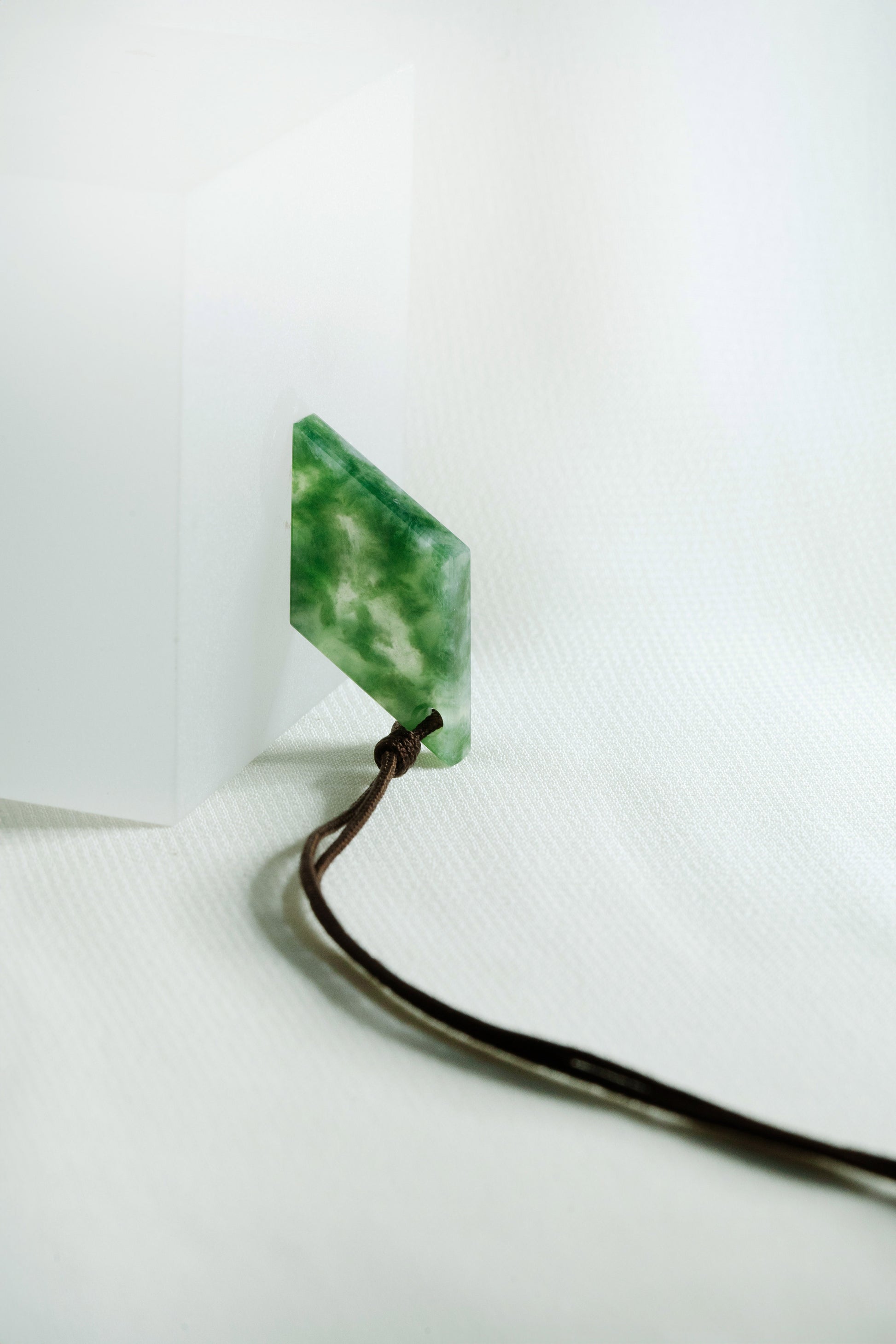 Intense Green Jadeite Kite with White patches