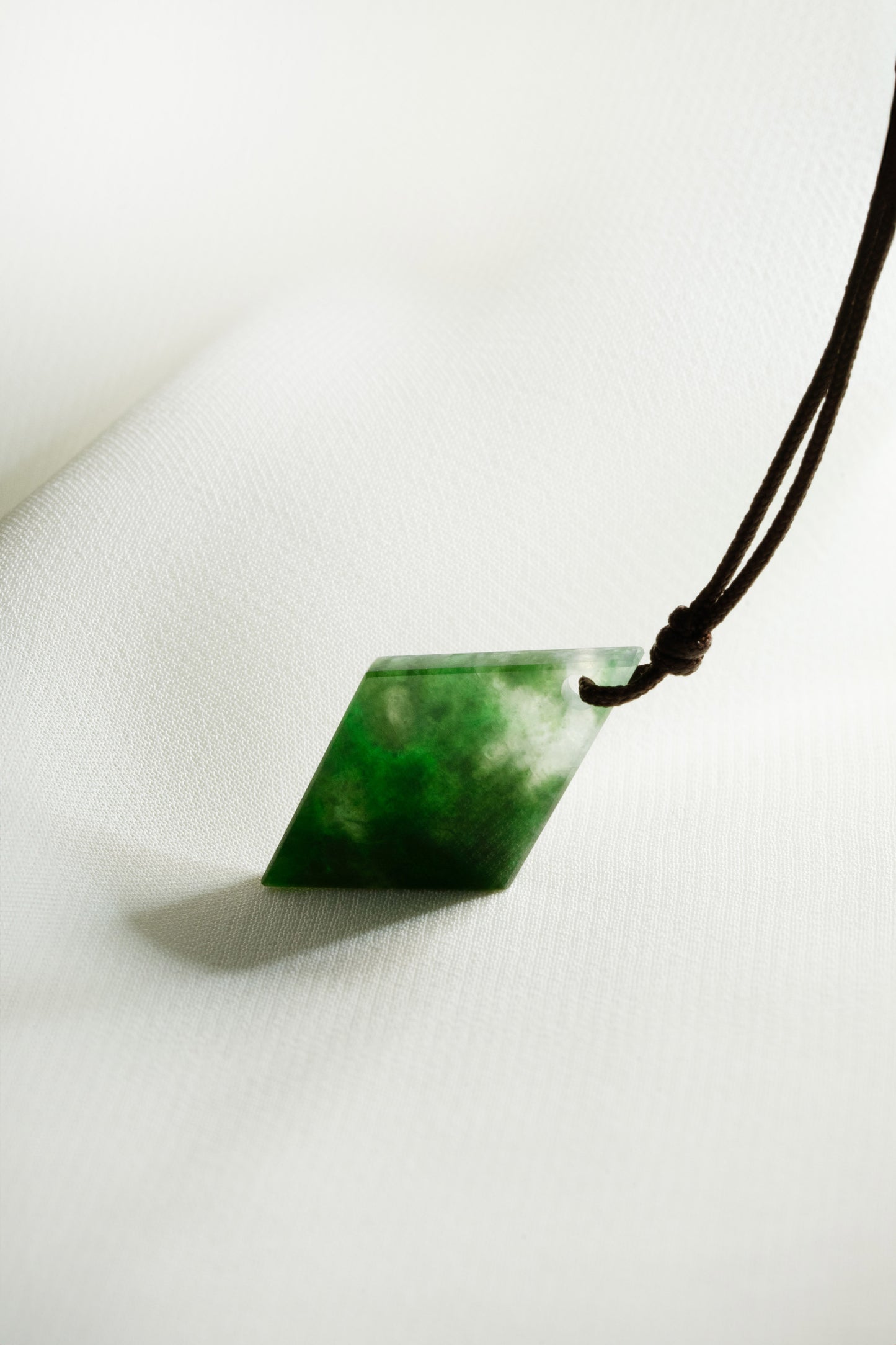 Intense Green Jadeite Kite with White patches