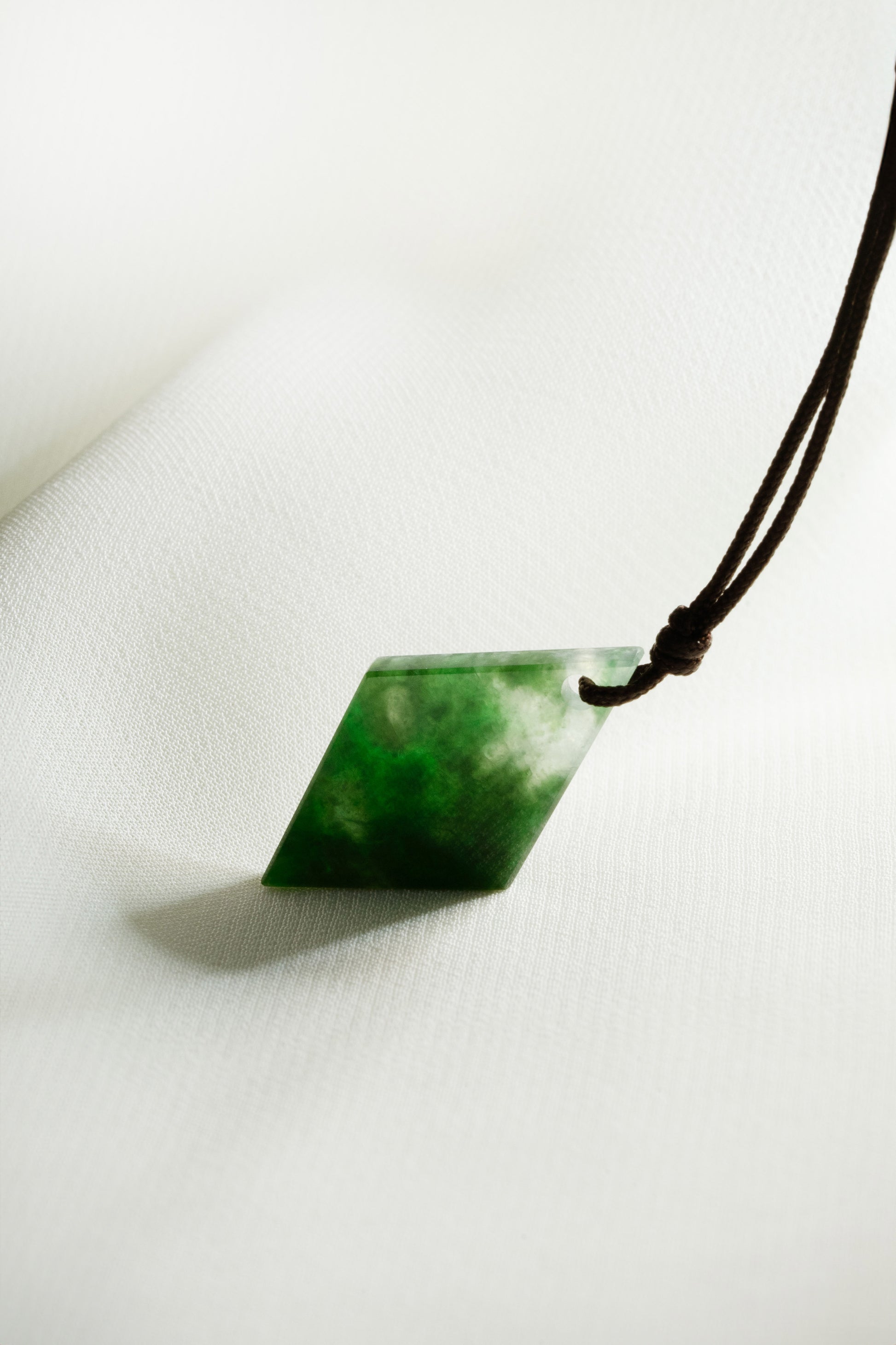 Intense Green Jadeite Kite with White patches