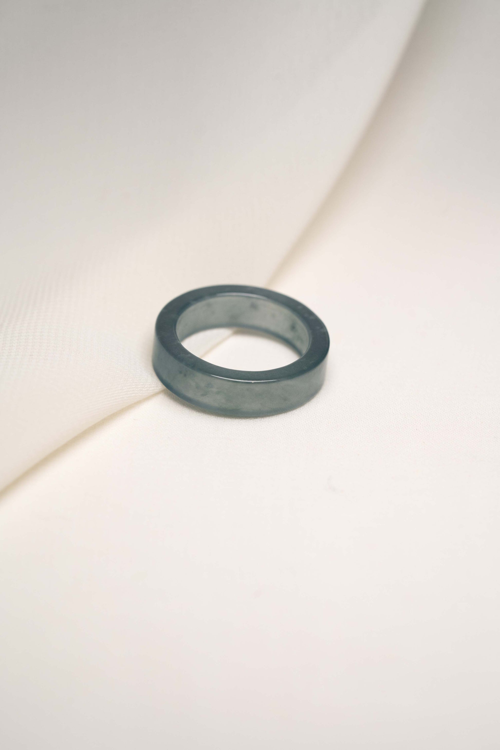 Medium Bluish Green Jadeite Ring