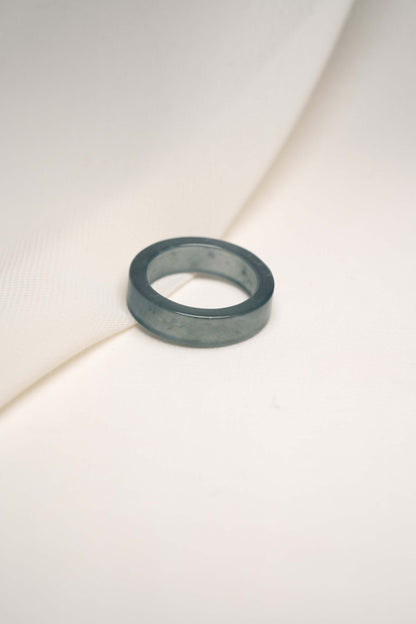 Medium Bluish Green Jadeite Ring