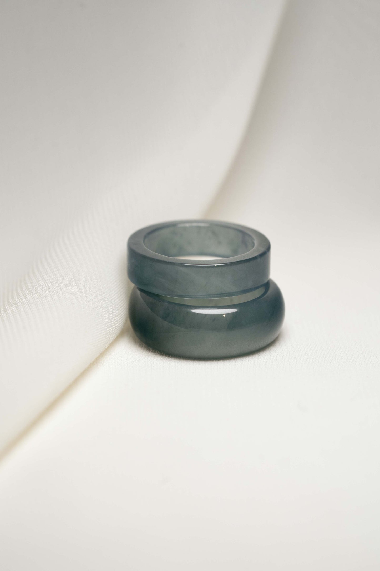 Medium Bluish Green Jadeite Ring