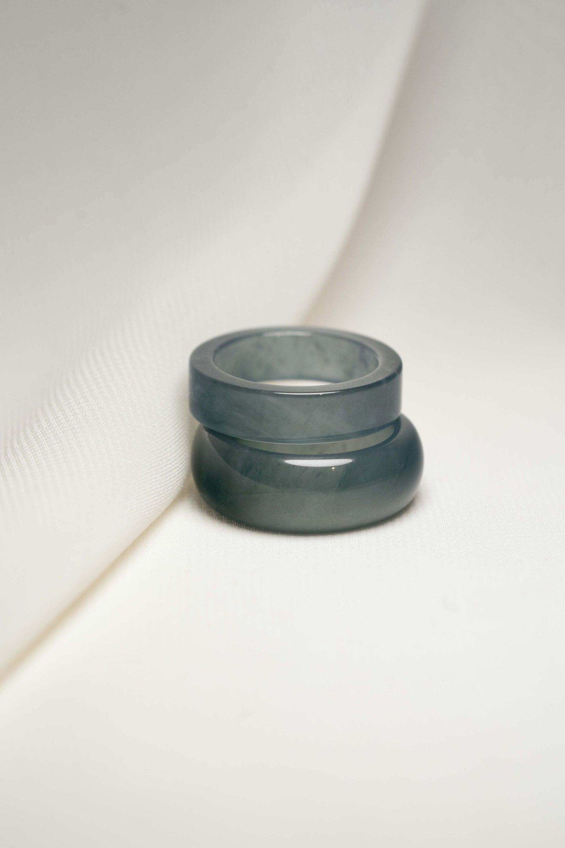 Medium Bluish Green Jadeite Ring
