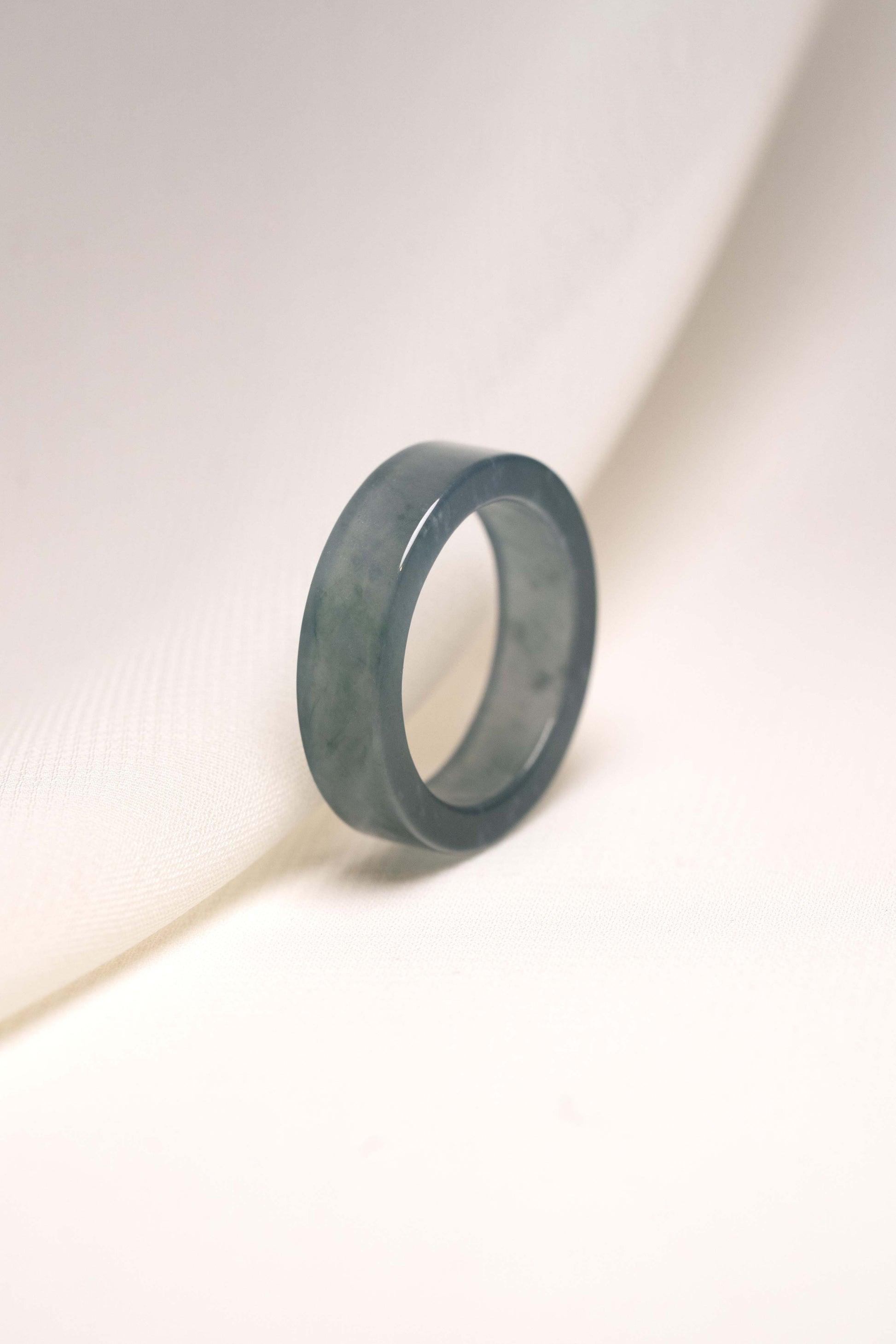 Medium Bluish Green Jadeite Ring