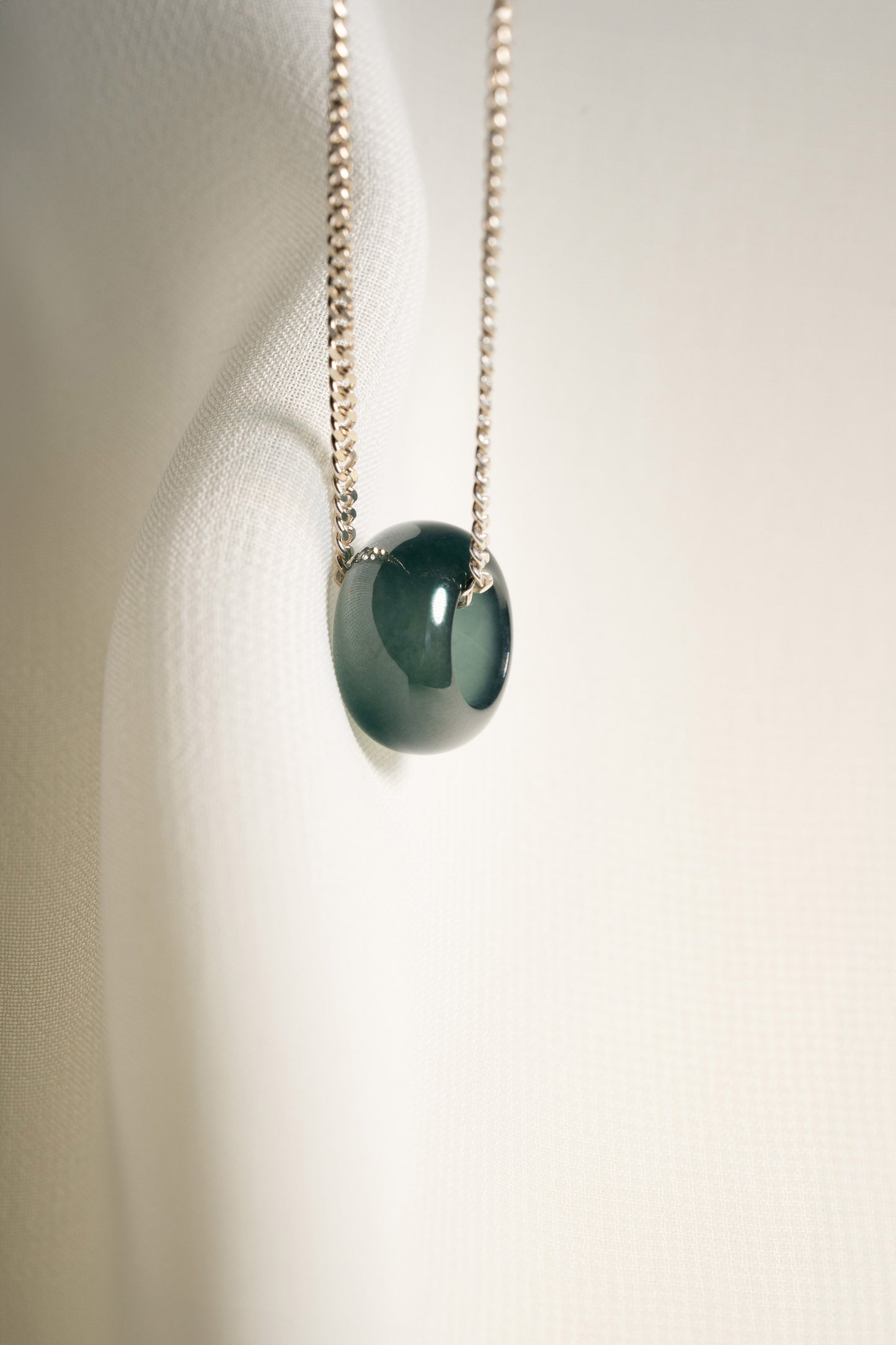 [Reserved for Ruben] Ring Pendant - Jadeite - Bluish Green - #015