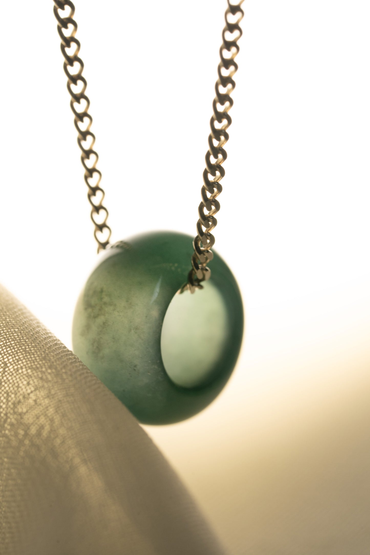 [Reserved for Ruben] Ring Pendant - Jadeite - Bluish Green - #015