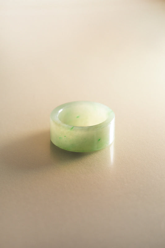 Pale Green Jadeite Ring