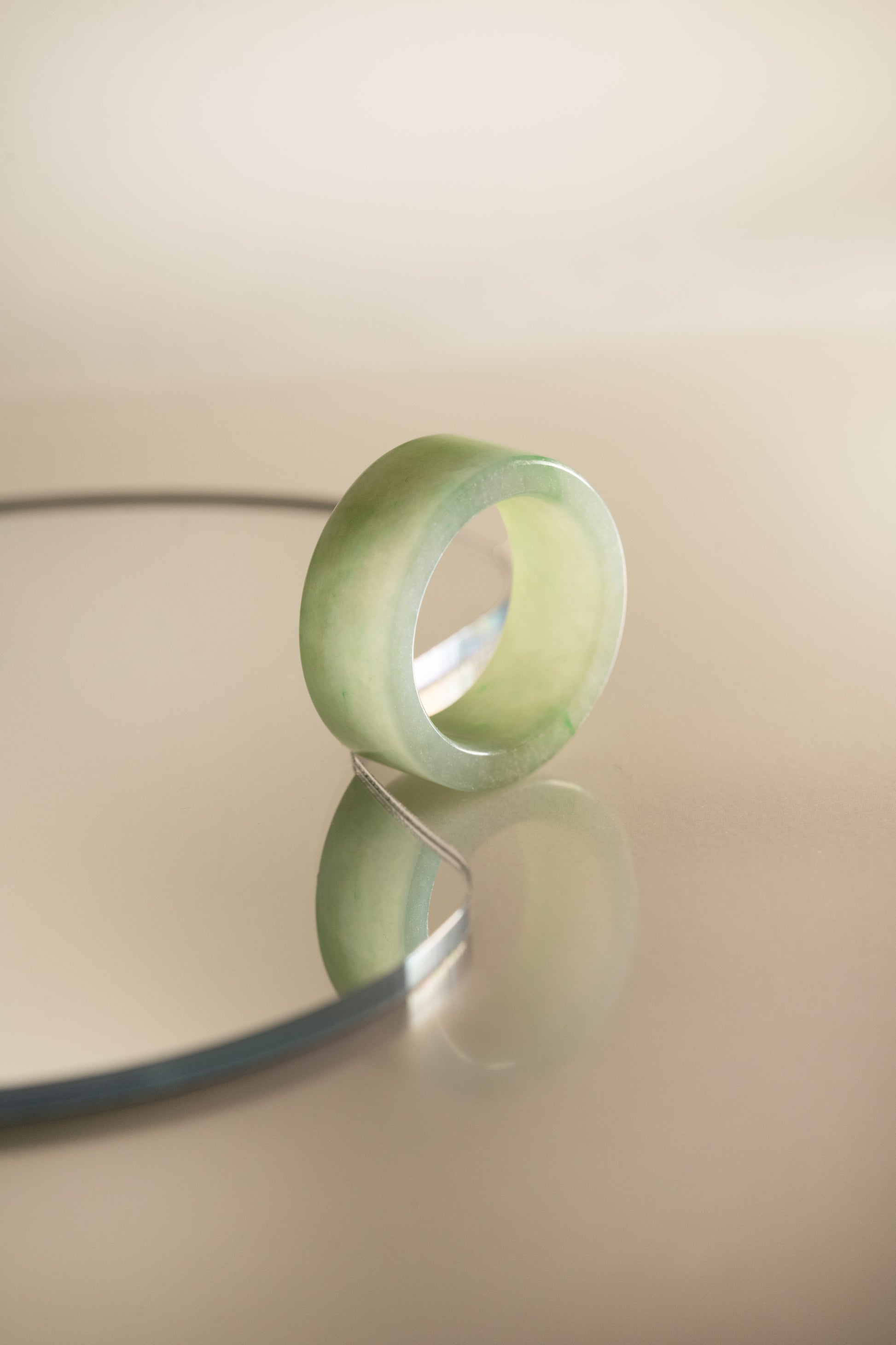 Pale Green Jadeite Ring