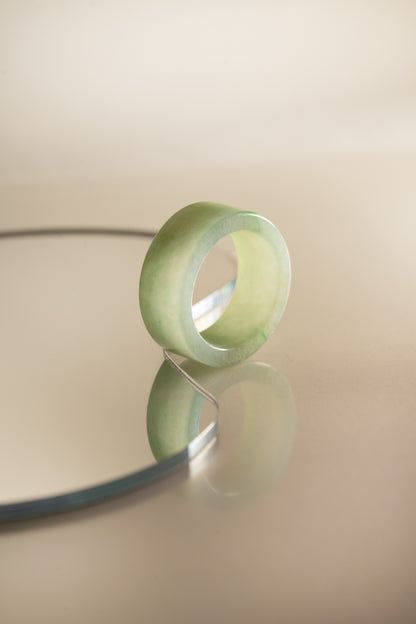 Pale Green Jadeite Ring
