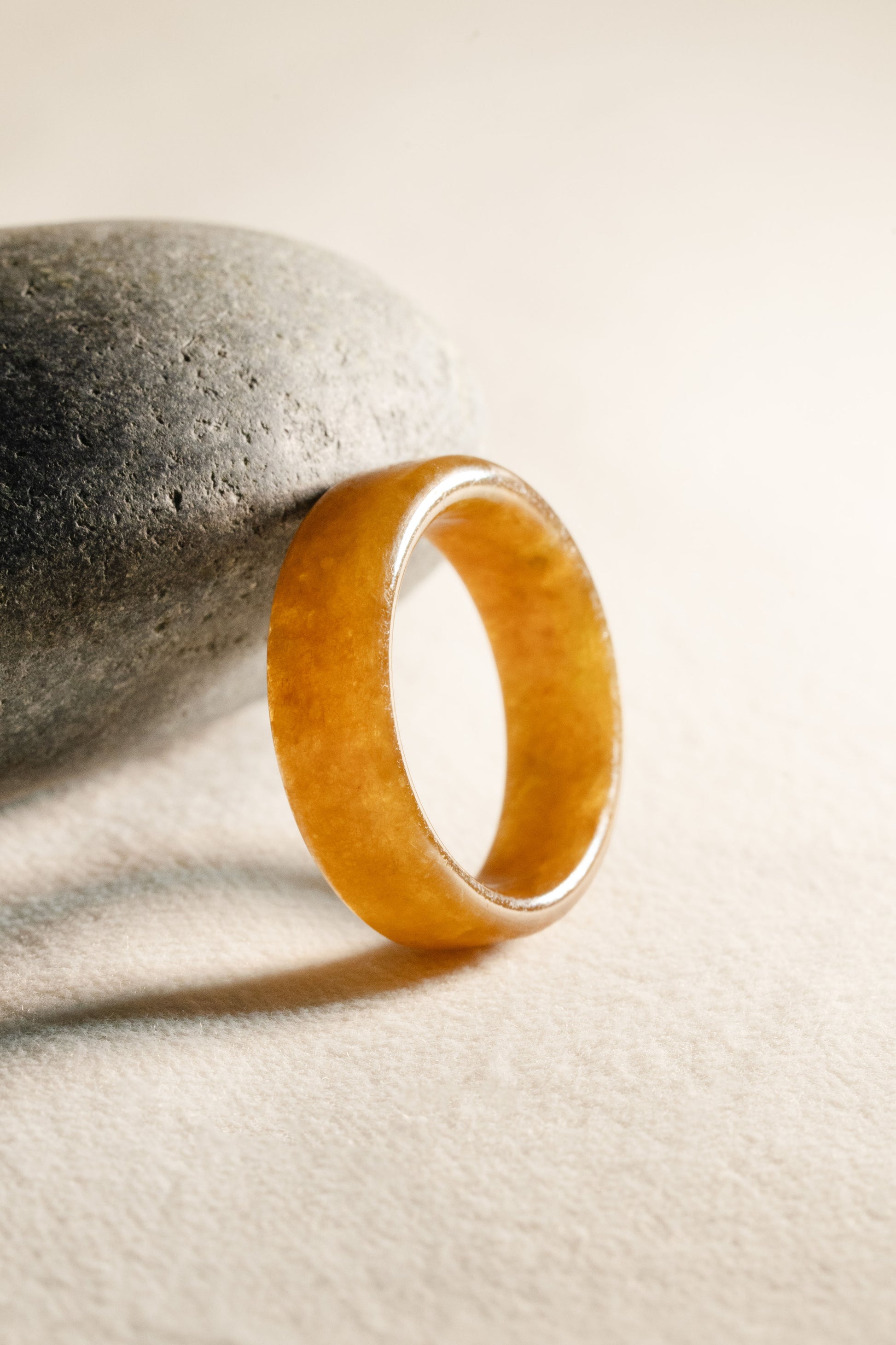 Brownish Red Jadeite Ring