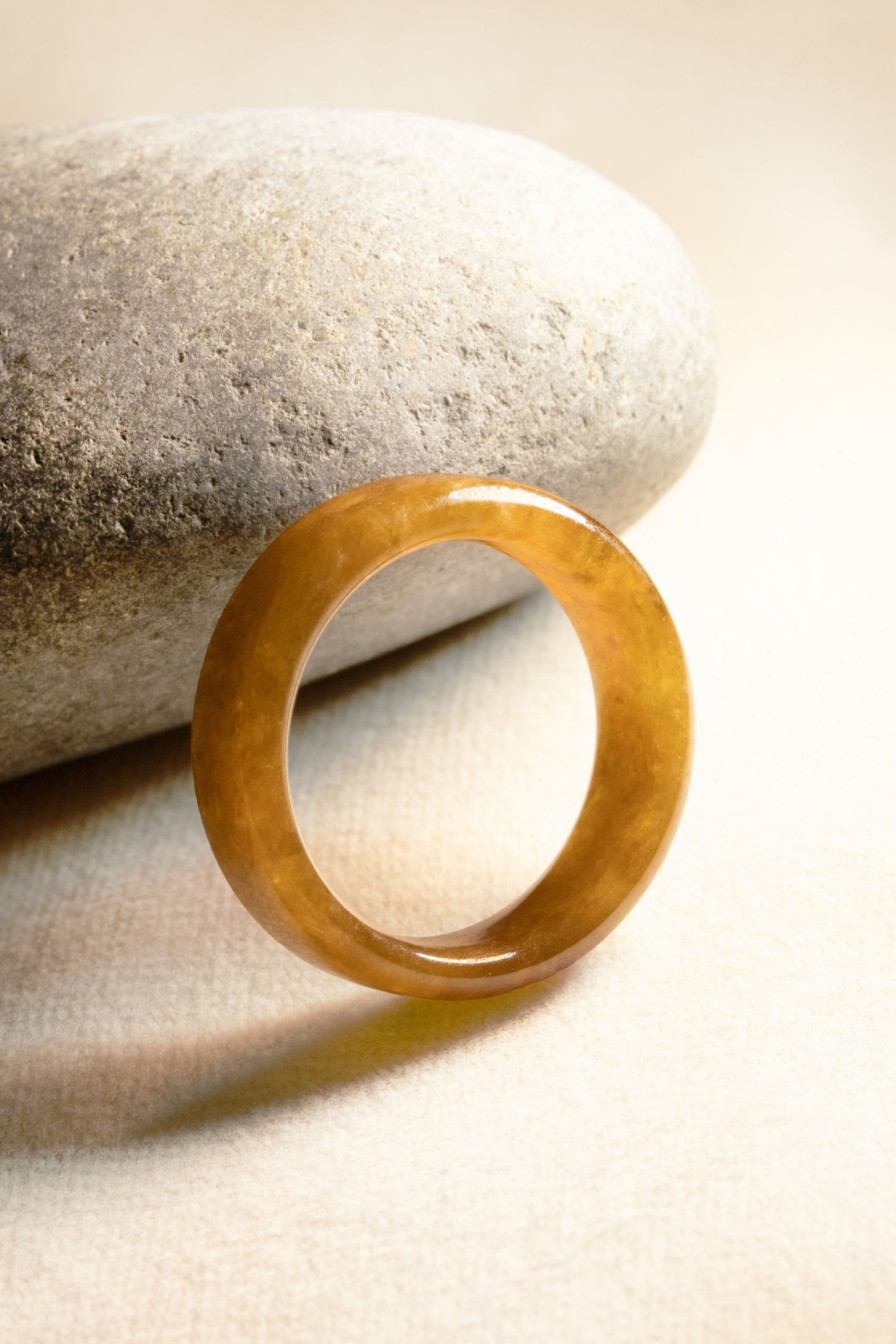 Brownish Red Jadeite Ring