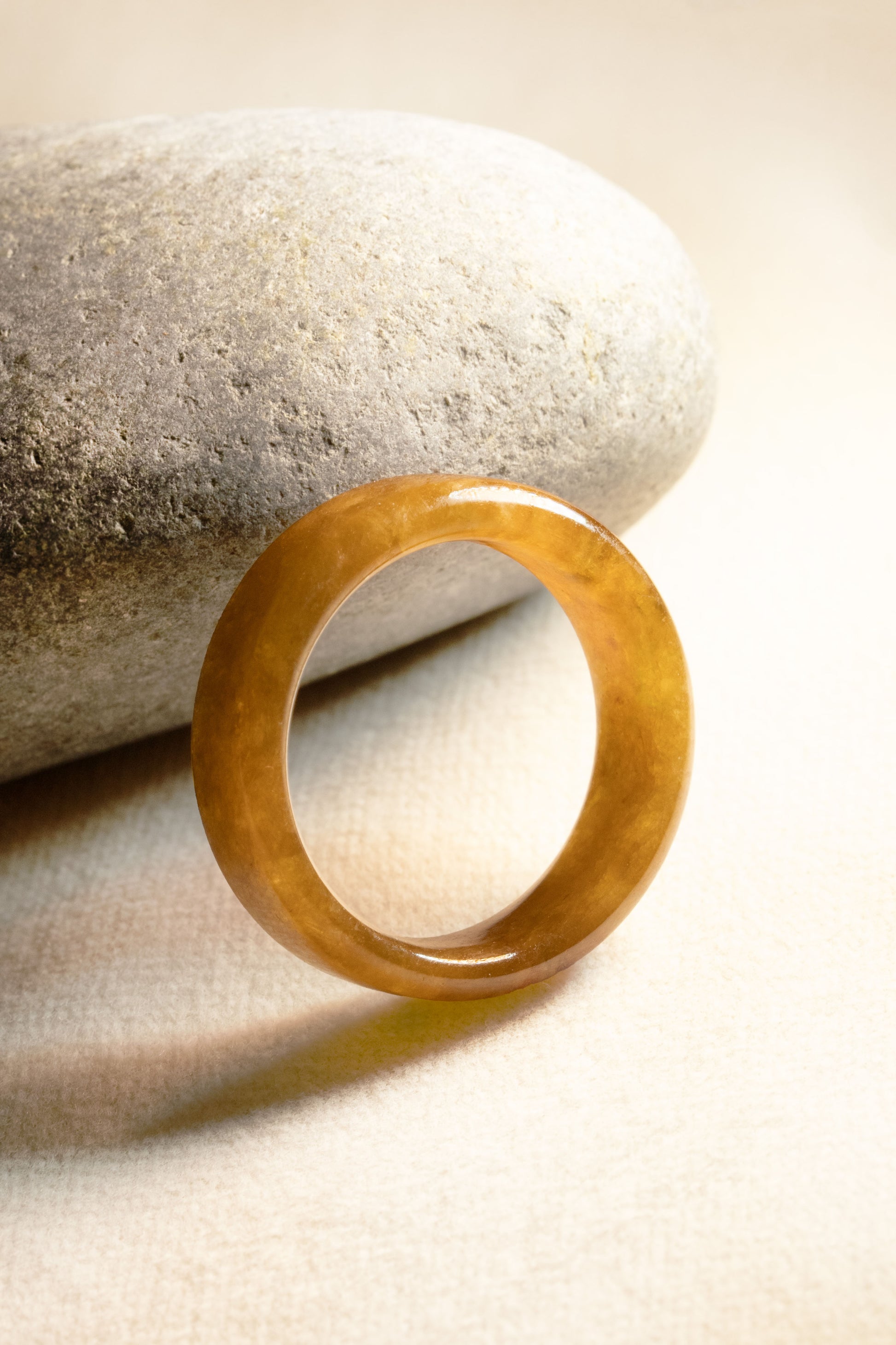 Brownish Red Jadeite Ring