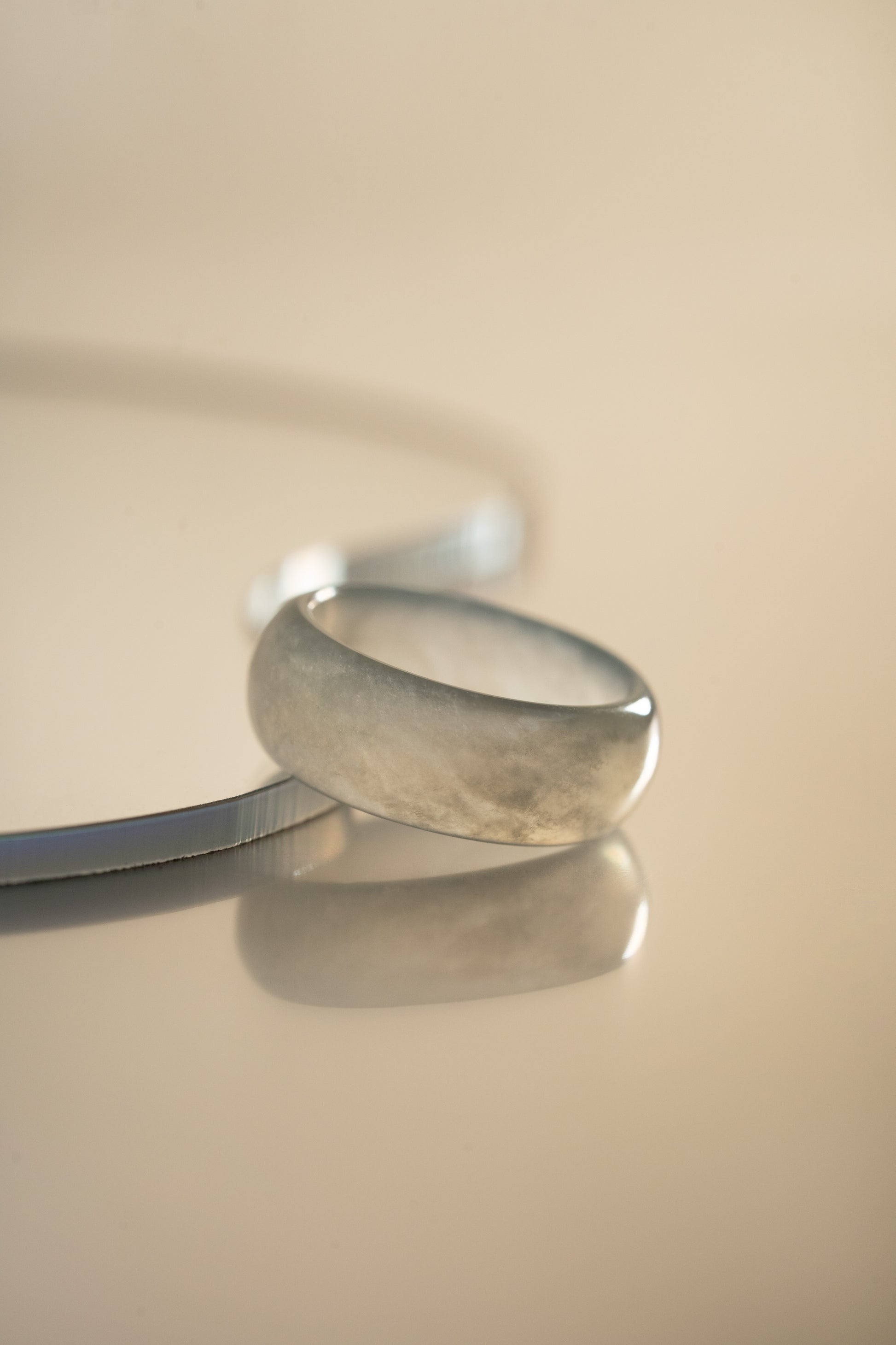 Pale Green Jadeite Ring