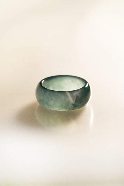Bluish Green Jadeite Ring