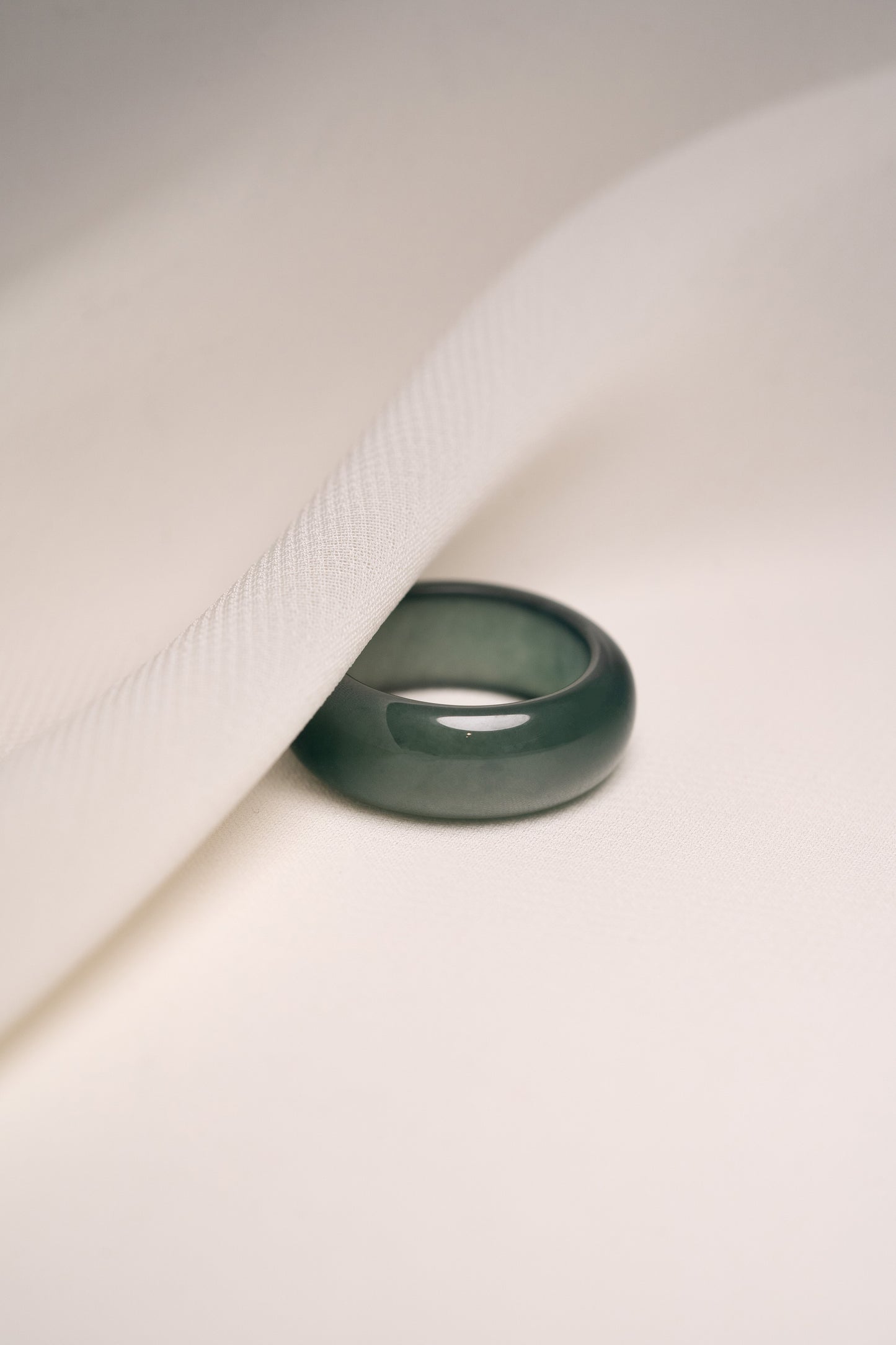 Intense Bluish Green Jadeite Ring