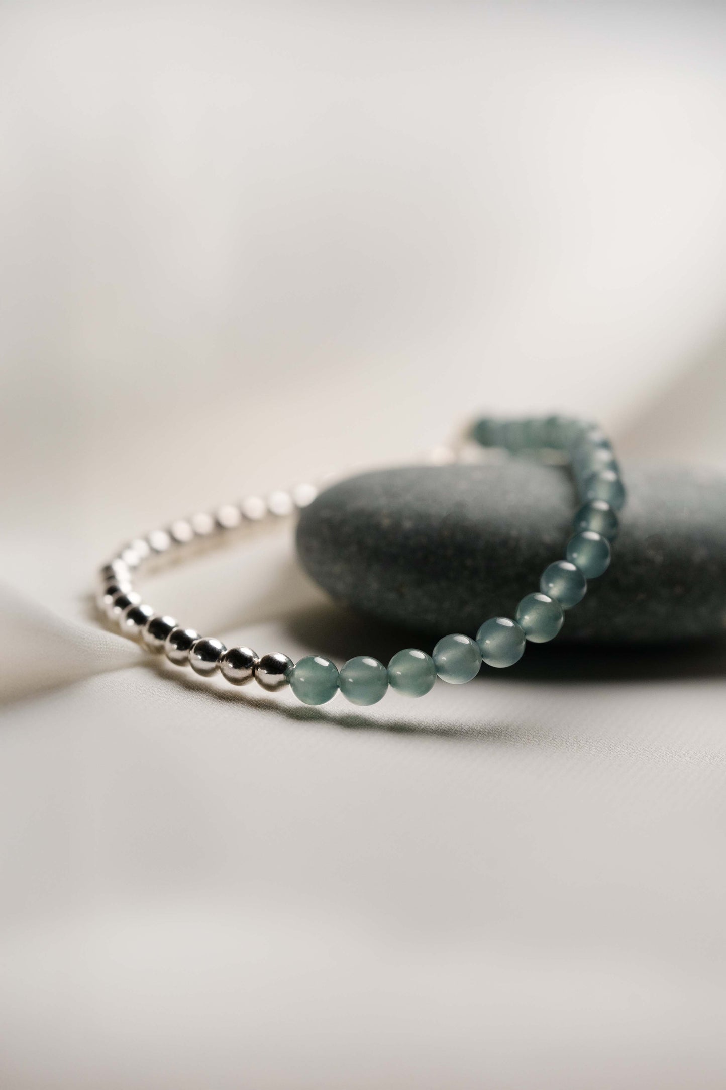 [Custom] Eternity Bead Bracelet - Jadeite - Bluish Green