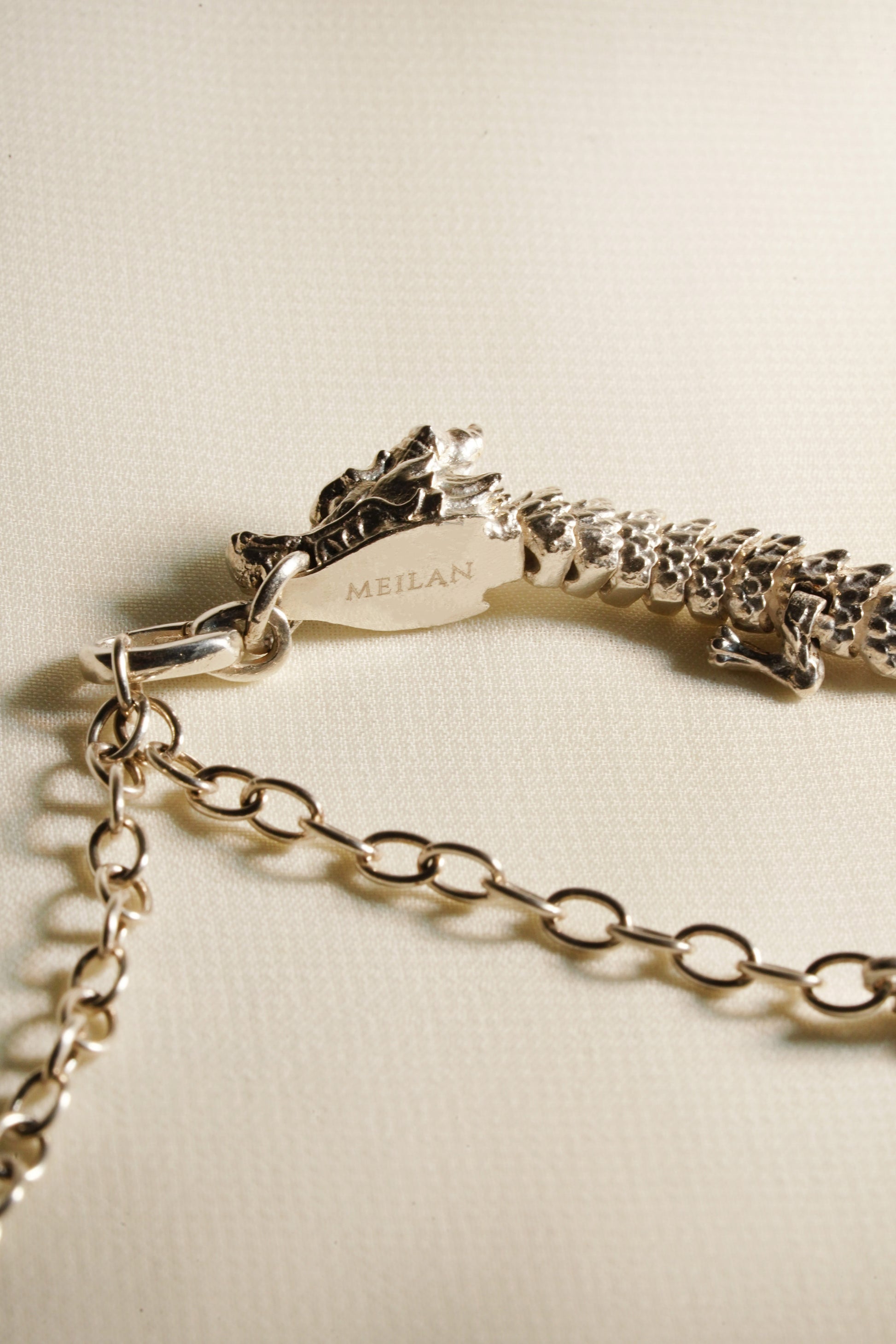 Large 3D Printed Sterling Silver Dragon Bracelet