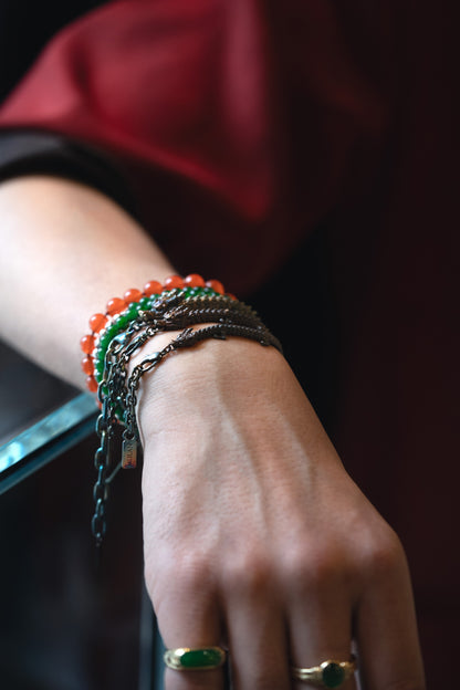 3D Printed Sterling Silver Electroplated Dragon Bracelet in Three Sizes