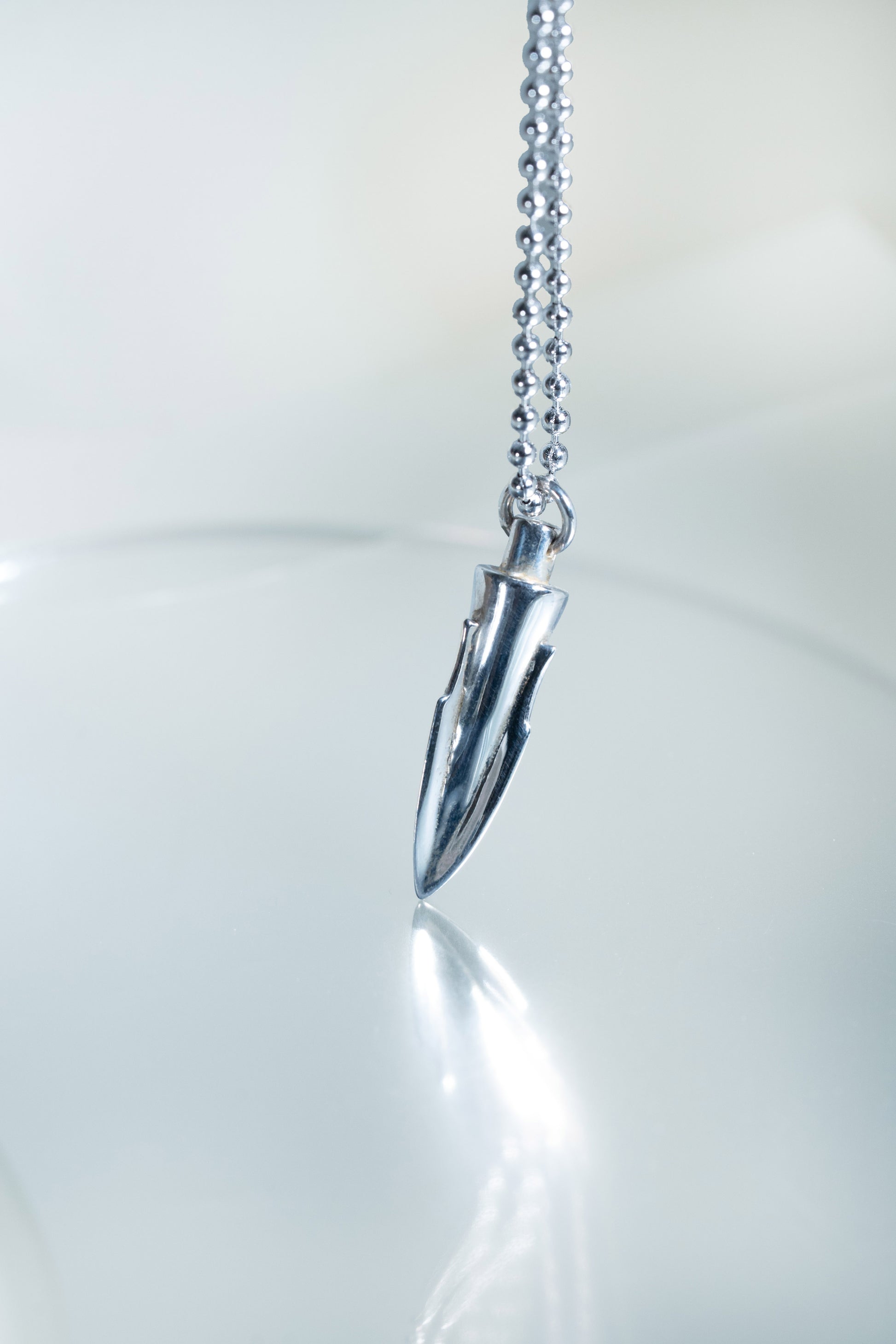 Silver Potenza Pendant without Engraving in 4.48g hung on a 925 Silver Chain
