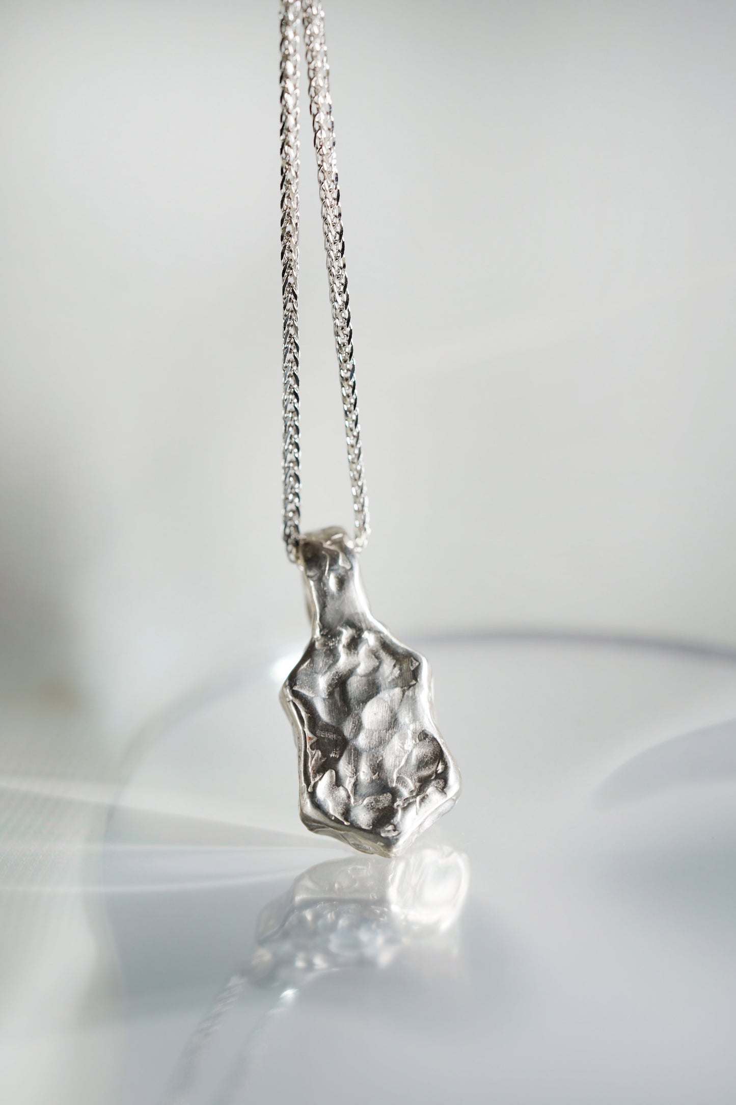 Black Jadeite with 925 Silver Pendant hung on a Sterling Silver Chain