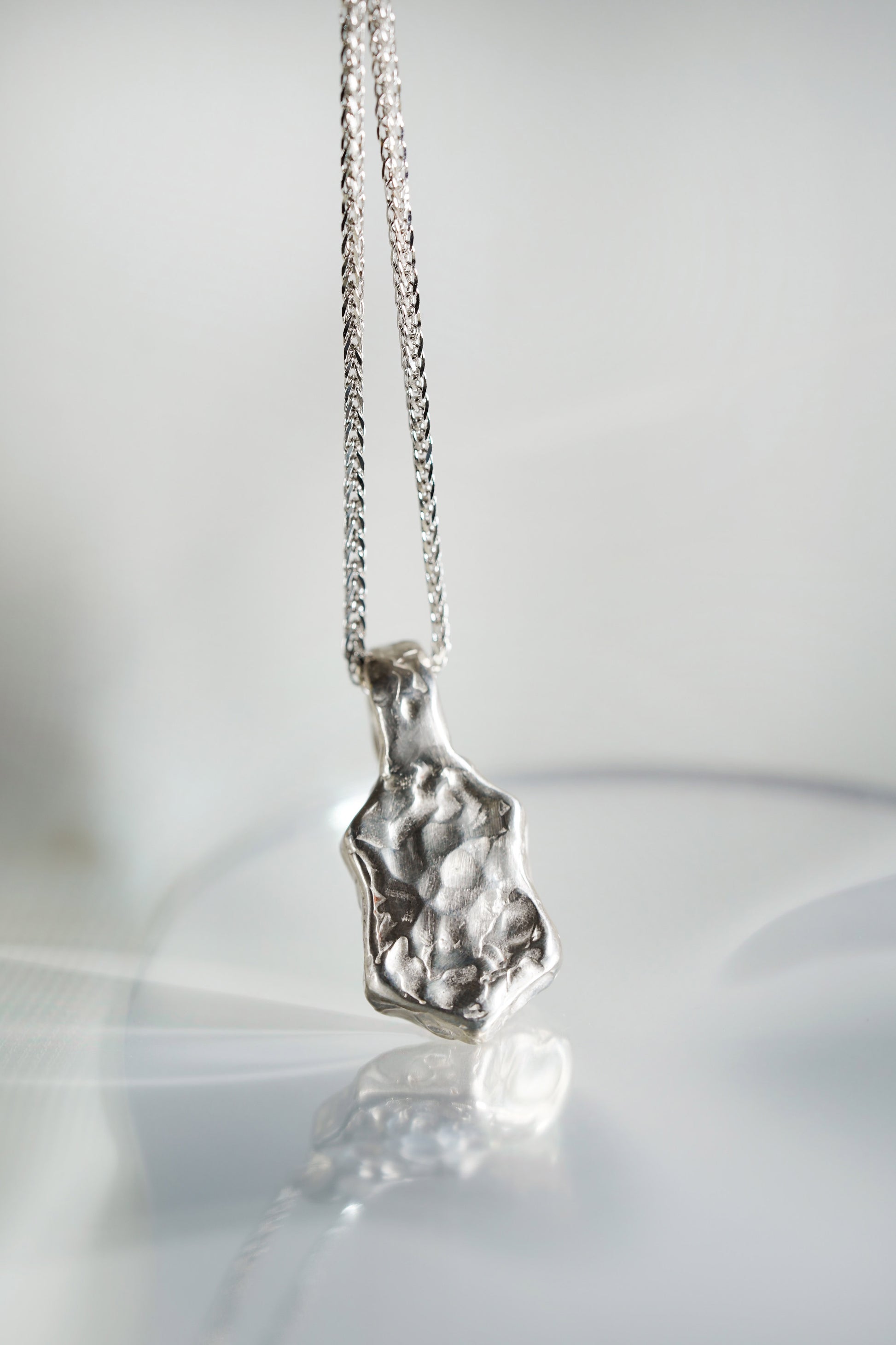 Black Jadeite with 925 Silver Pendant hung on a Sterling Silver Chain