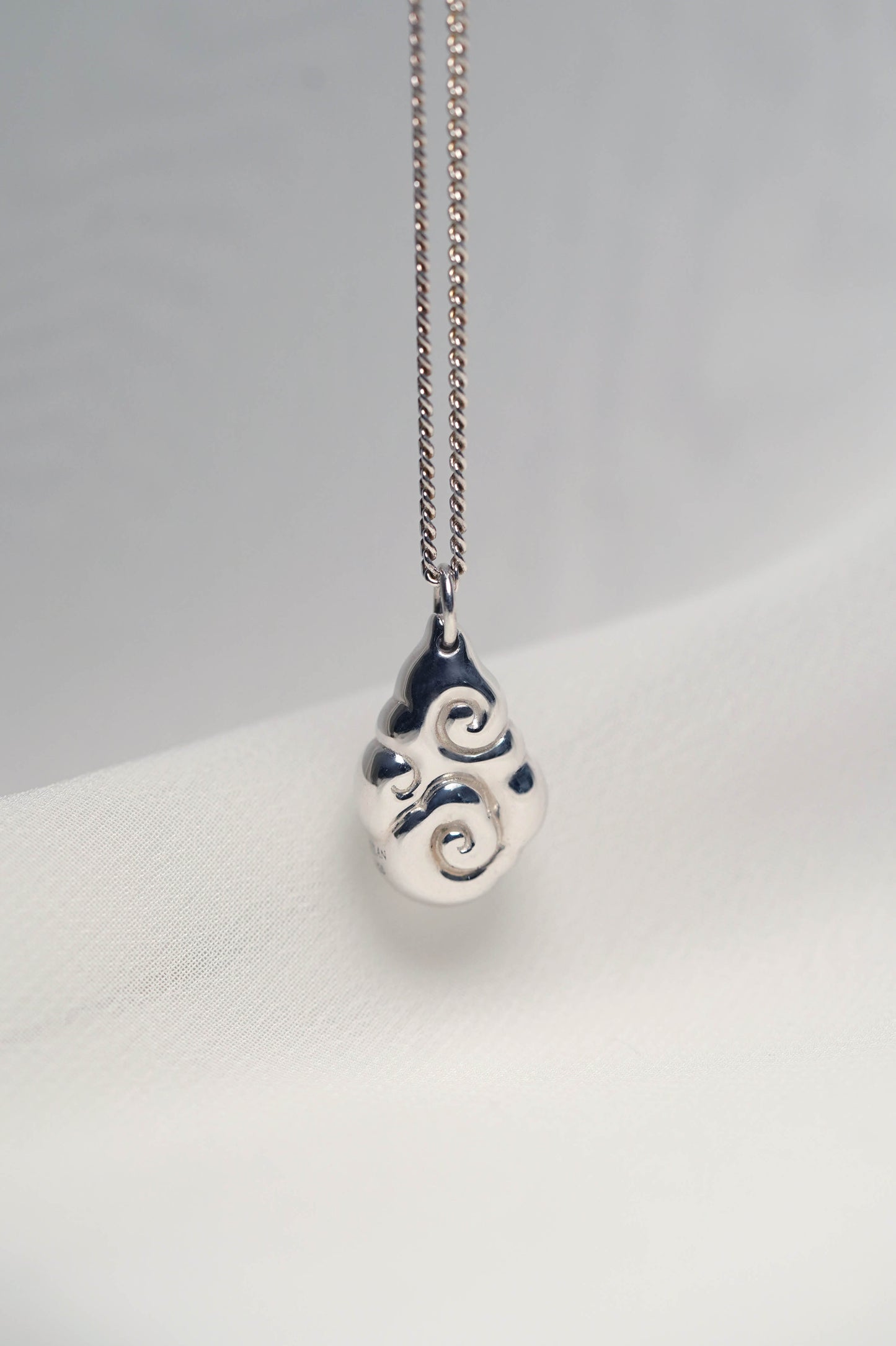 925 Silver Cloud Pendant hung on a Sterling Silver Chain