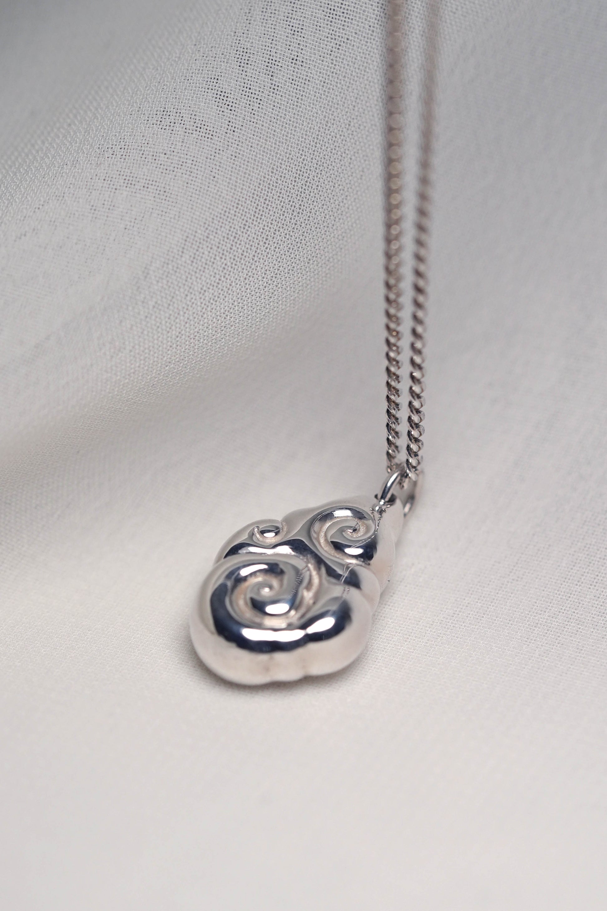 925 Silver Cloud Pendant hung on a Sterling Silver Chain