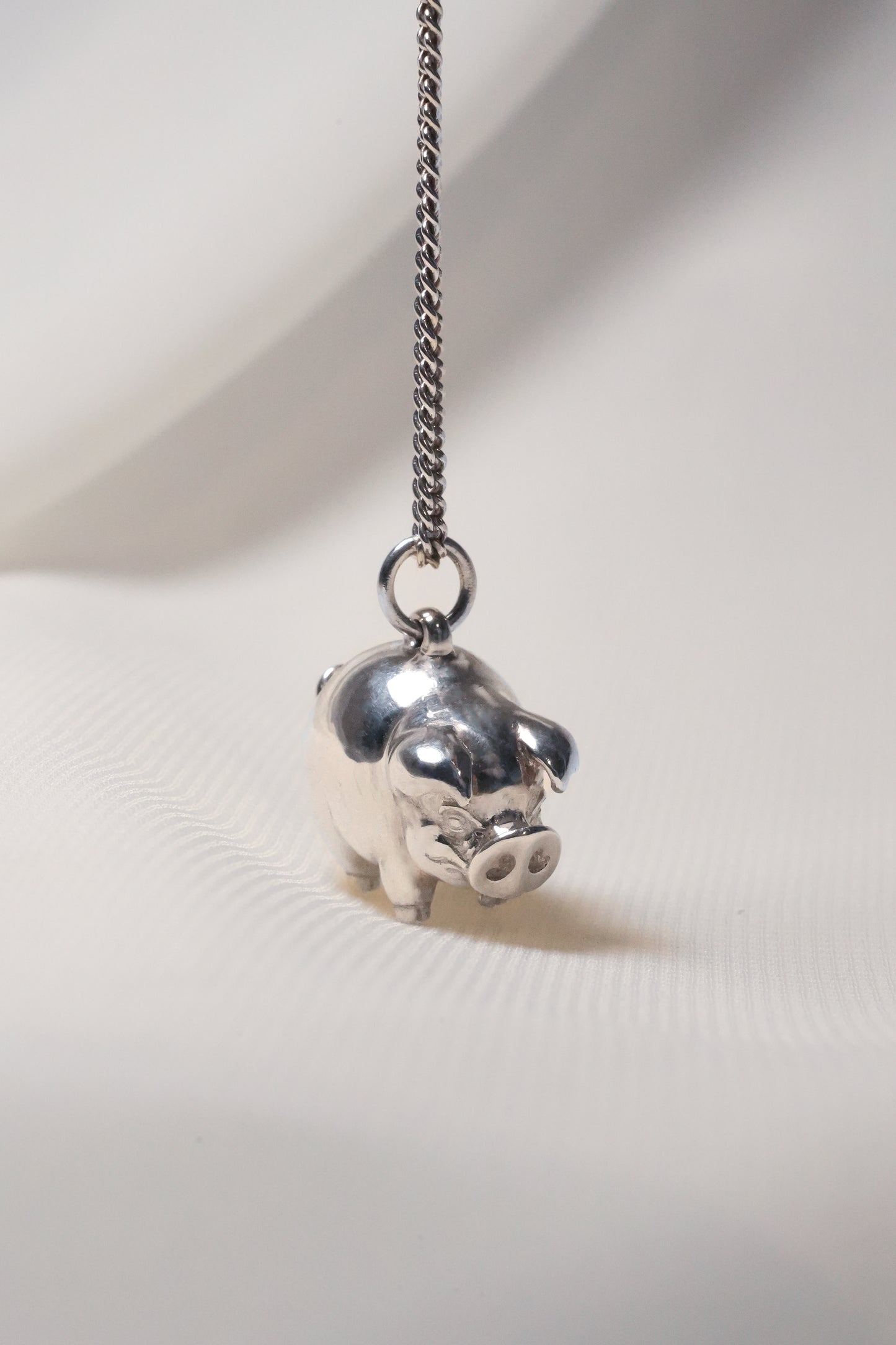 Pig Pendant - Sterling Silver