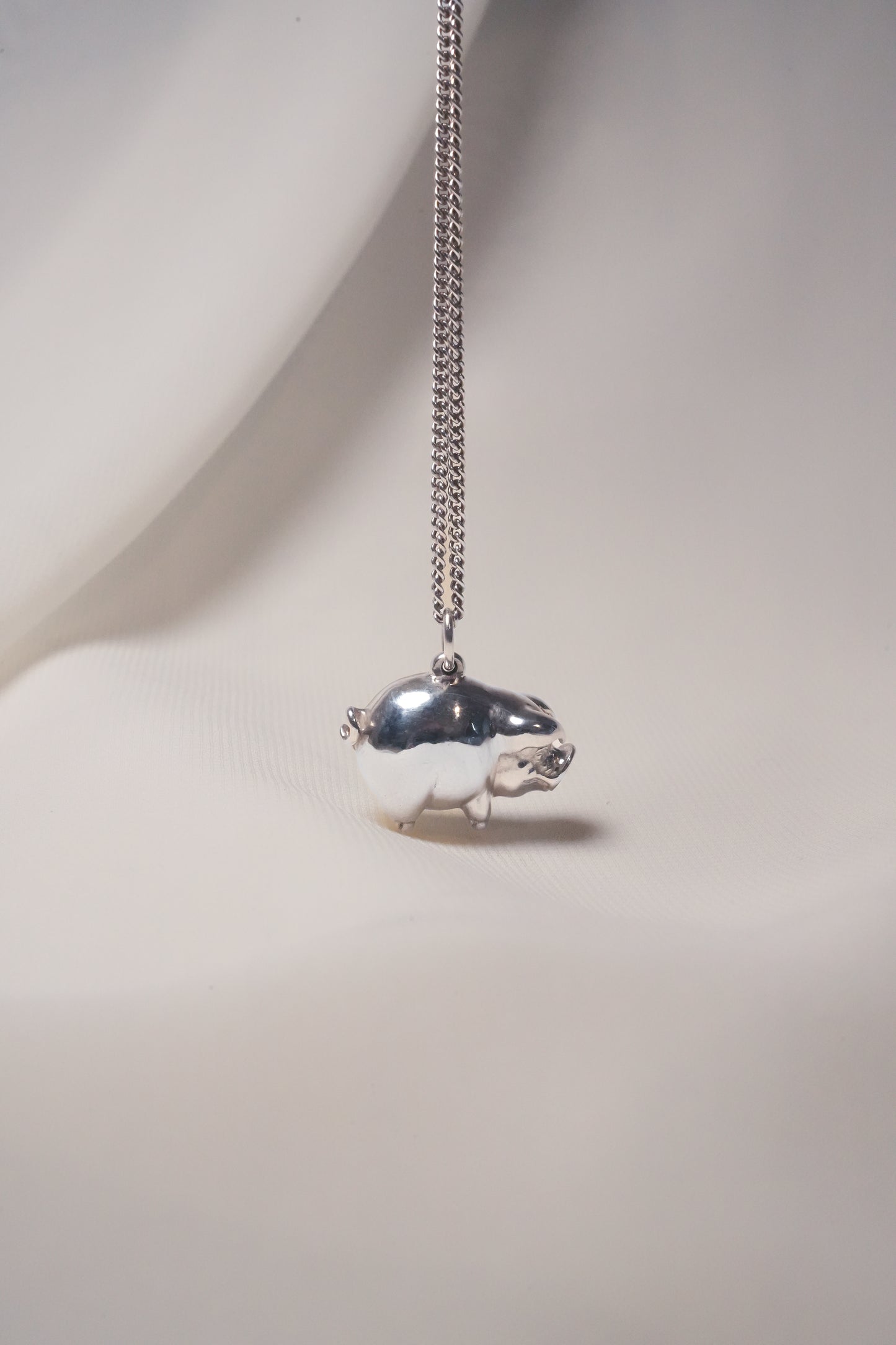 Pig Pendant - Sterling Silver