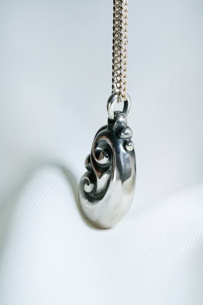 Sterling Silver Prosperia Pendant in Large size hung on a 925 Silver Chain