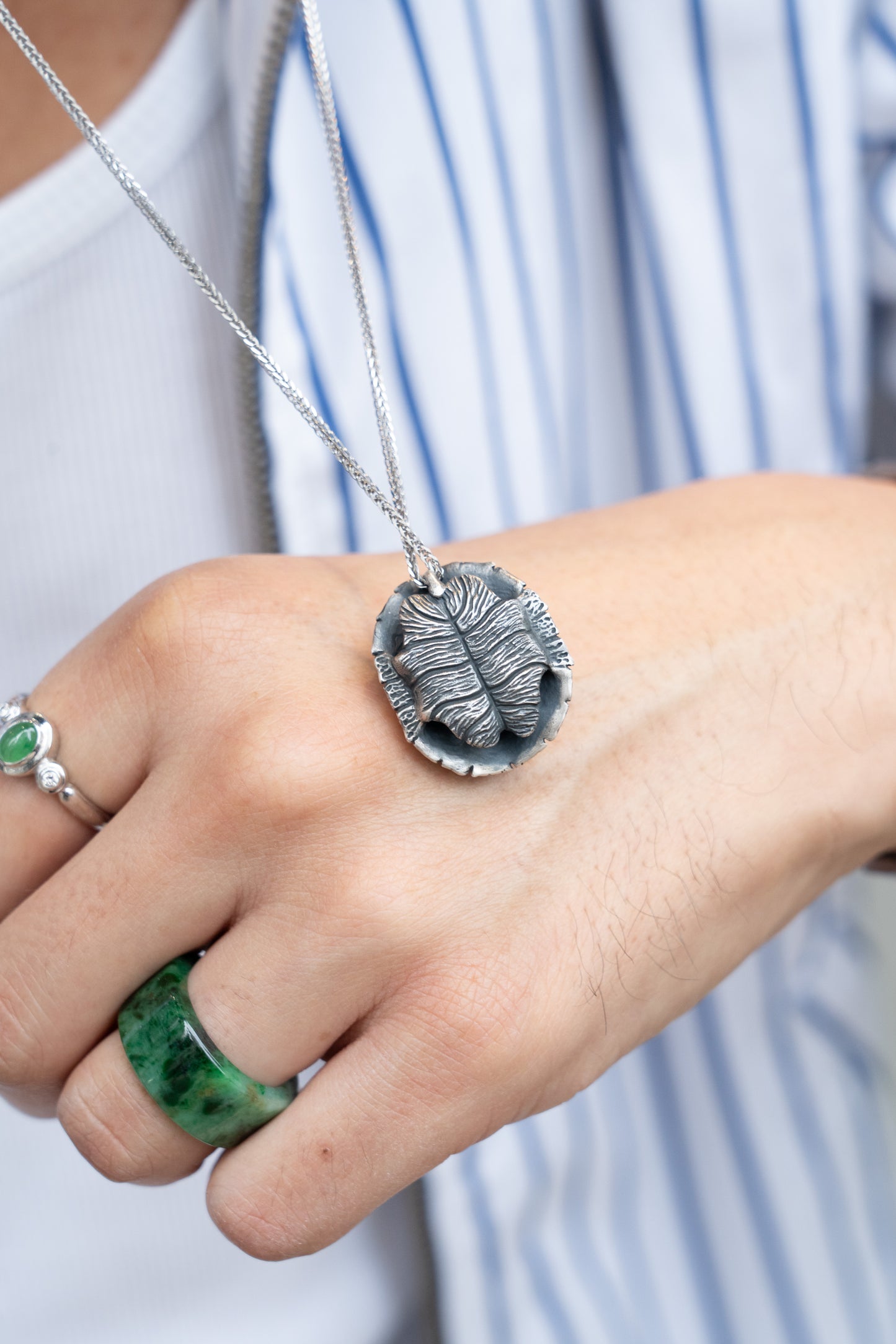 925 Silver Turtle Shell Pendant hung on a Sterling Silver Chain