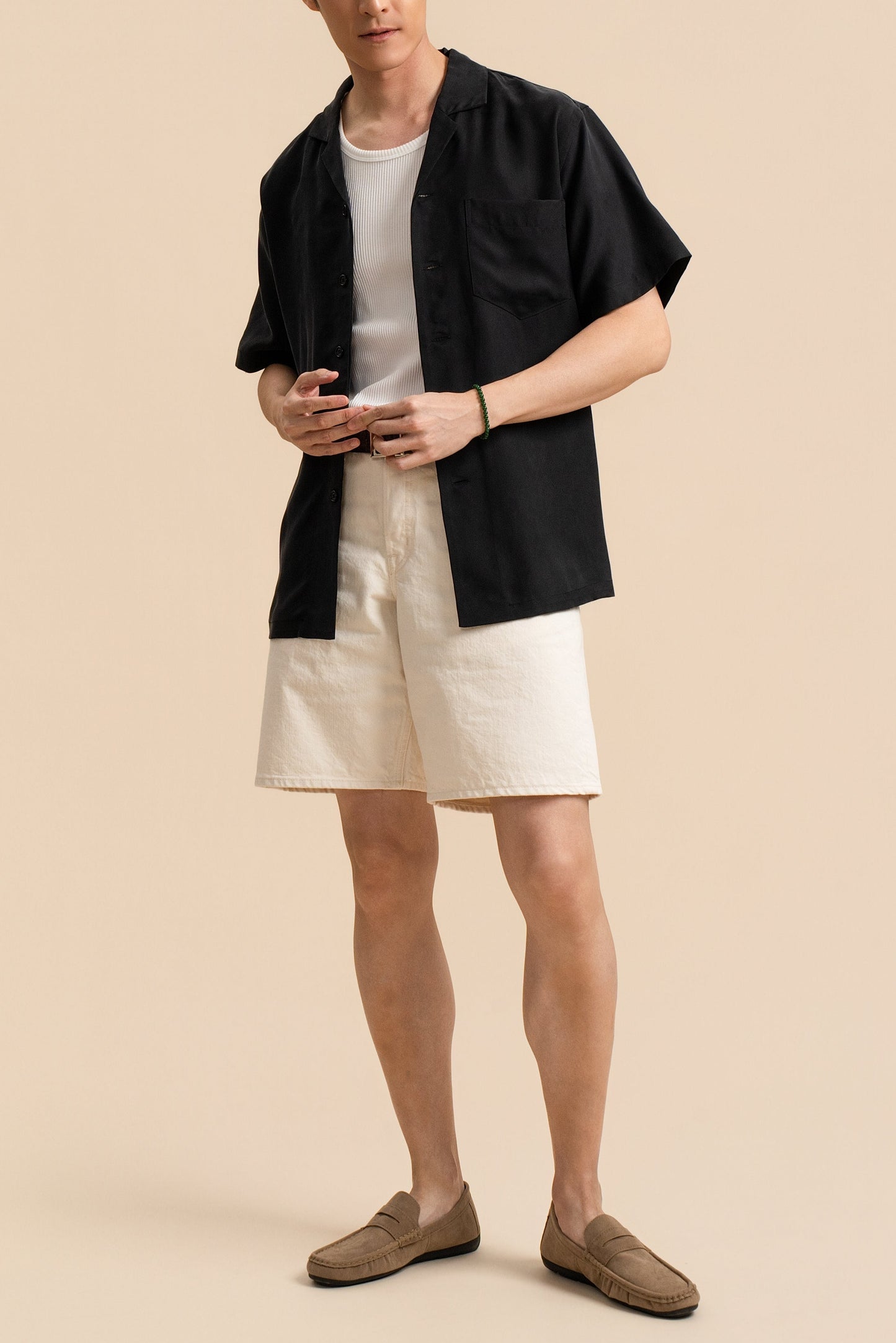 Pure Silk Shirt - Black