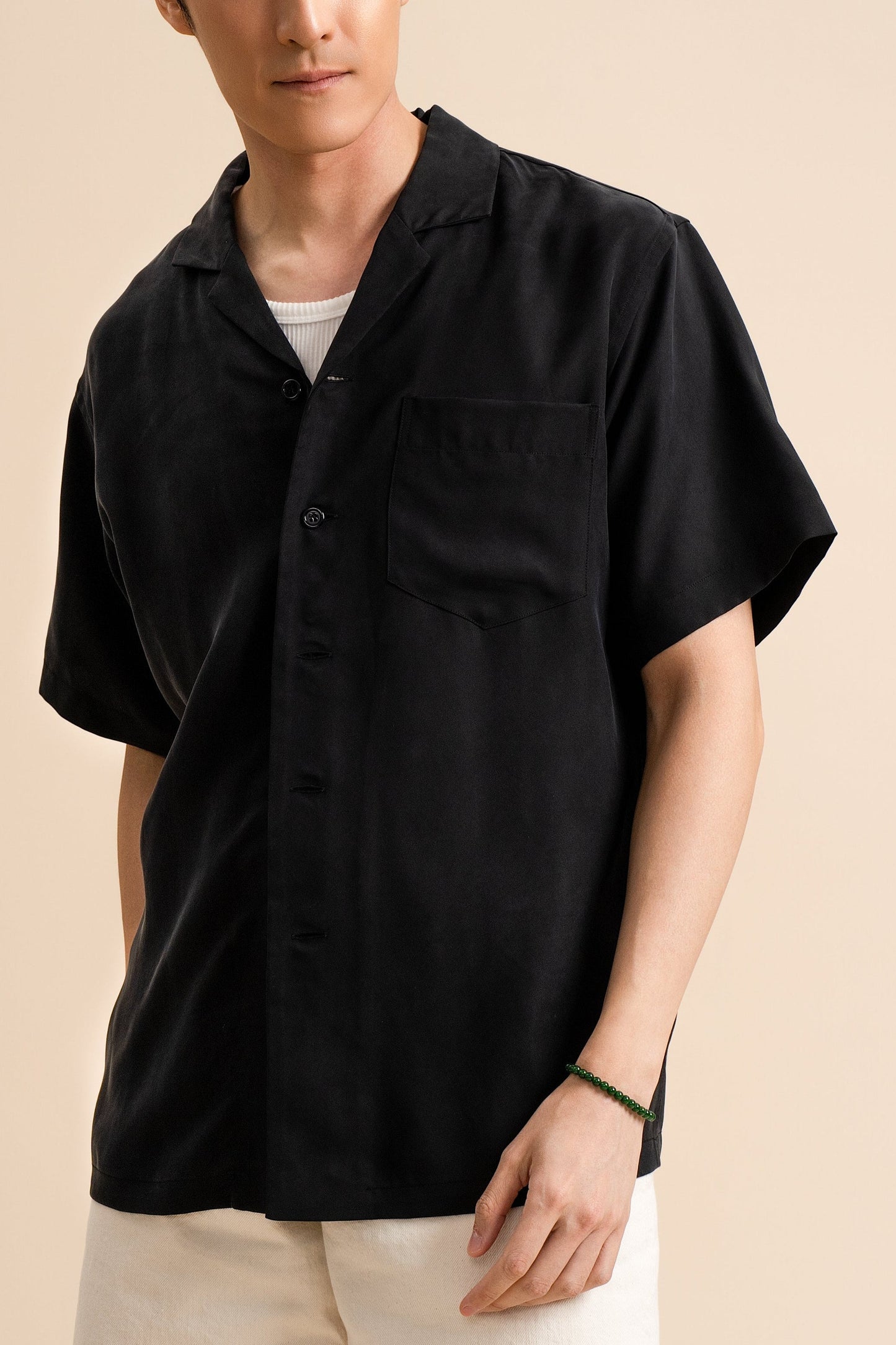 Pure Silk Shirt - Black