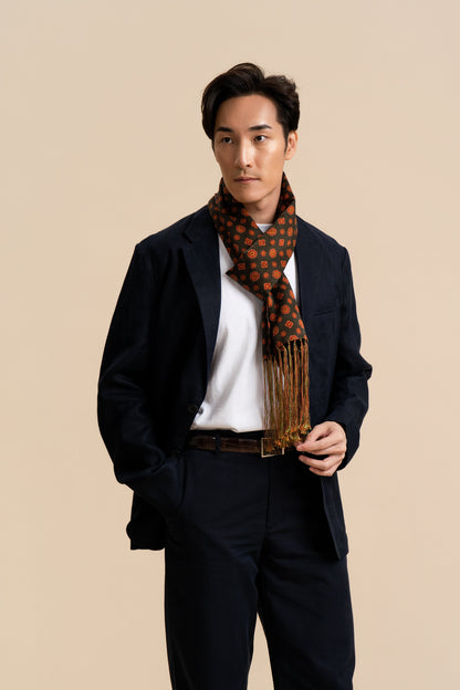 Blossom Silk Jacquard Scarf