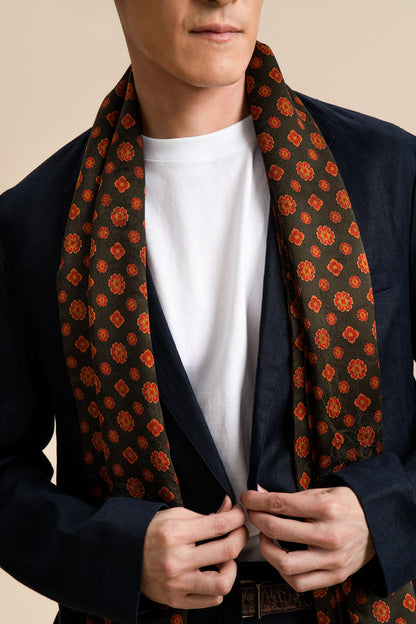 Blossom Silk Jacquard Scarf