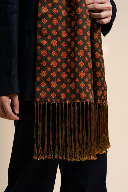 Blossom Silk Jacquard Scarf