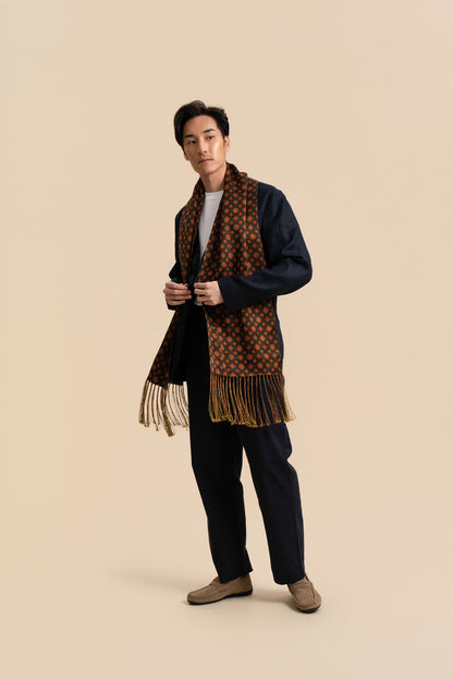 Blossom Silk Jacquard Scarf