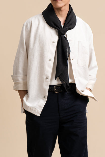 Black Silk Square with Dragon Motif