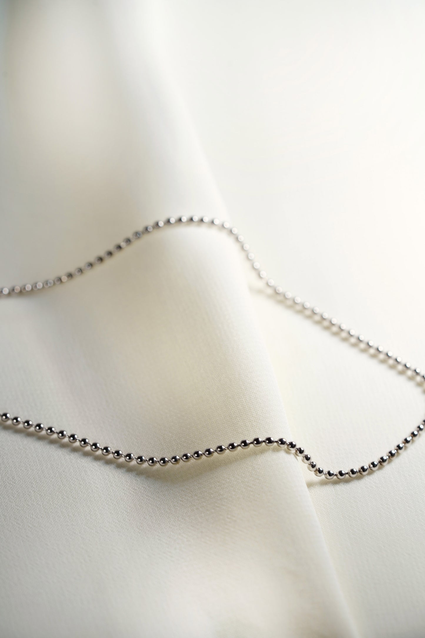 Sterling Silver Beaded Chain in 2mm
