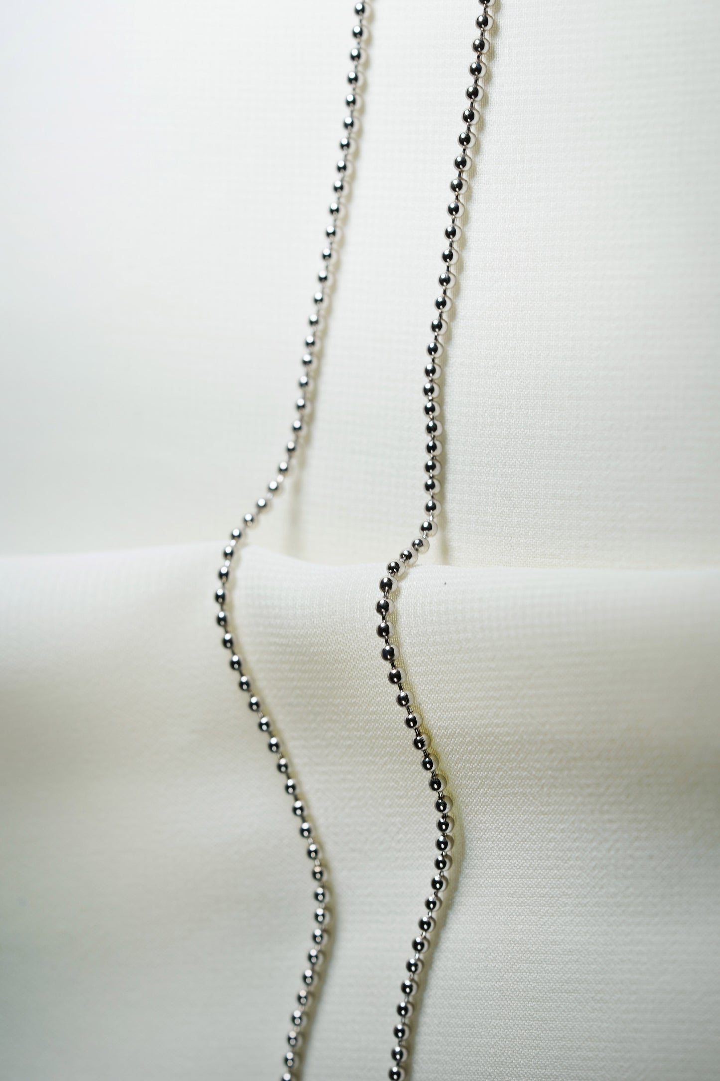 Sterling Silver Beaded Chain in 2mm